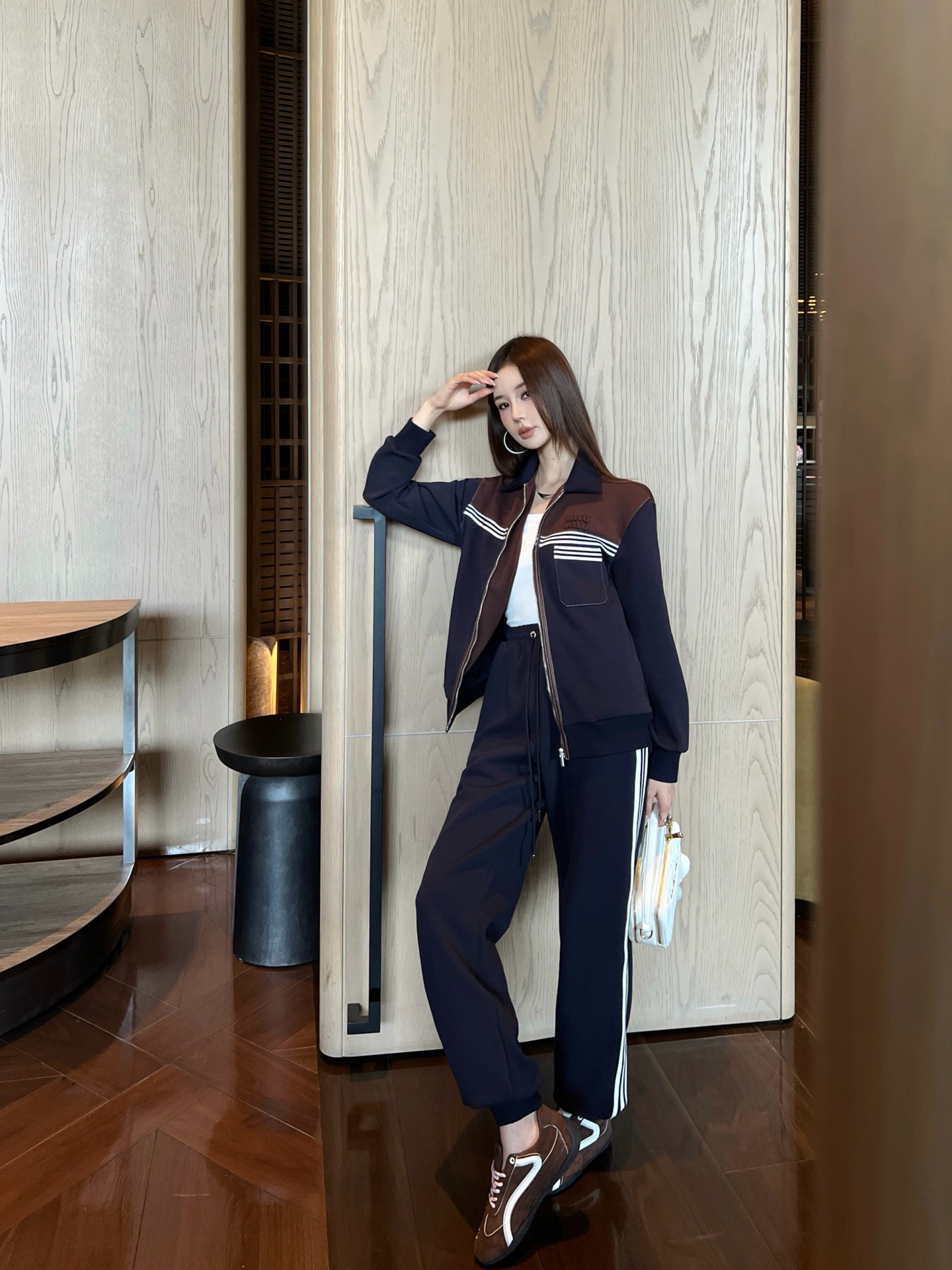 Miu 26fw casual jacket pants set