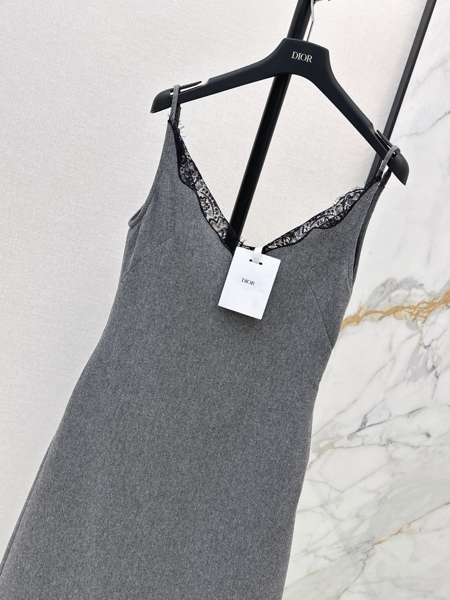 CD 26fw lace trim slip dress