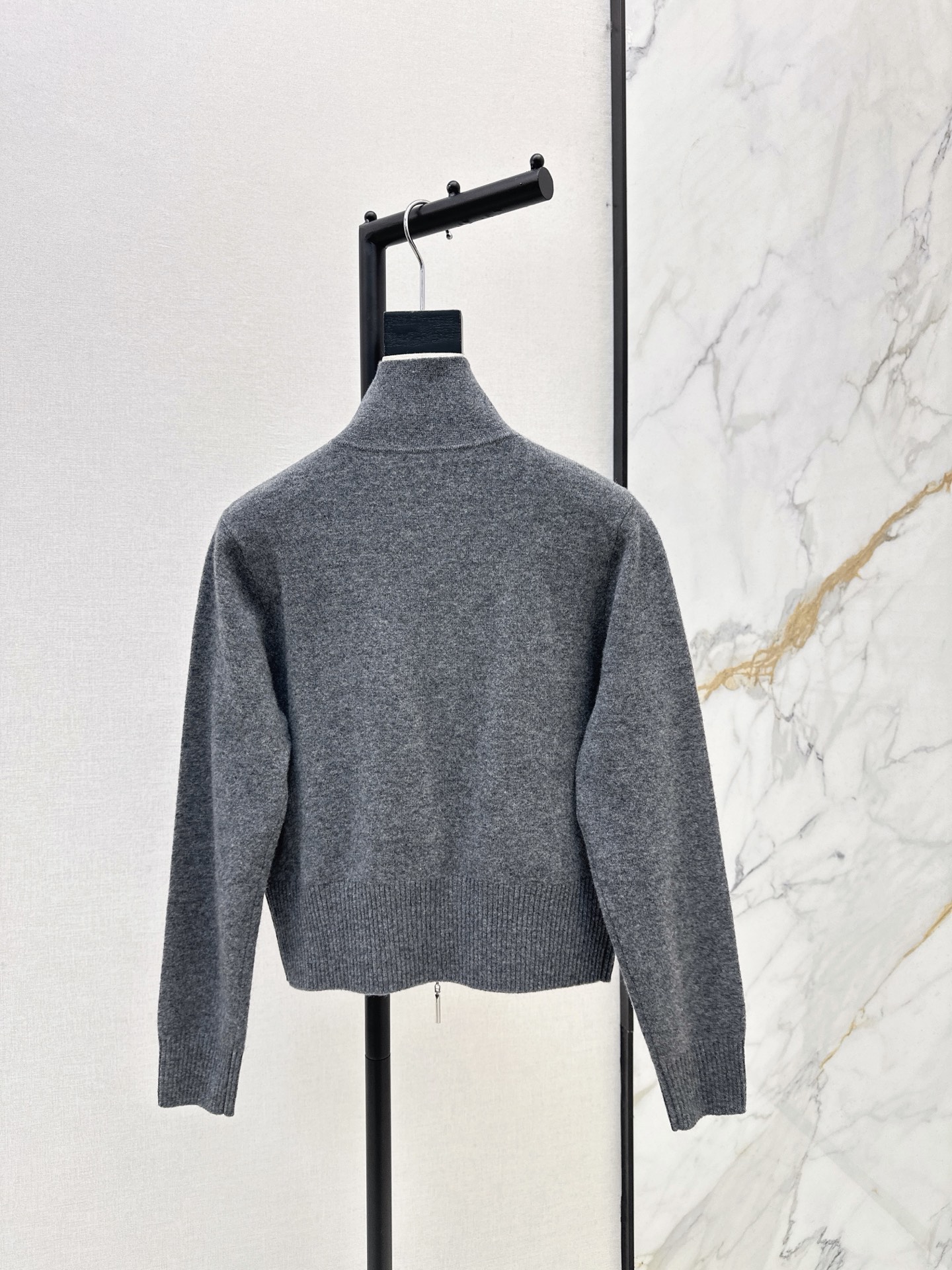 Brun 26fw stand collar knit cardigan