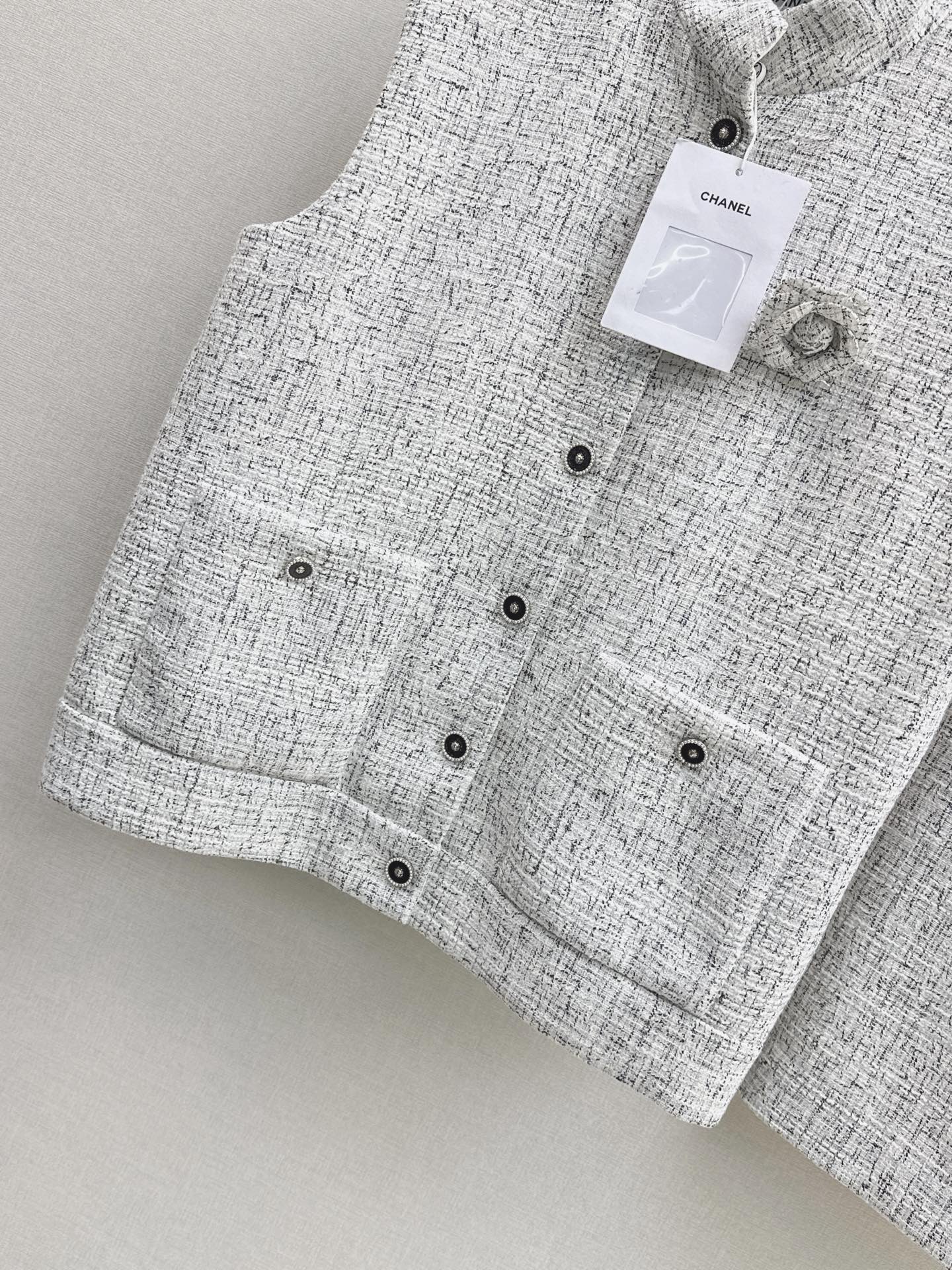 Chan 26ss woven vest skirt sets