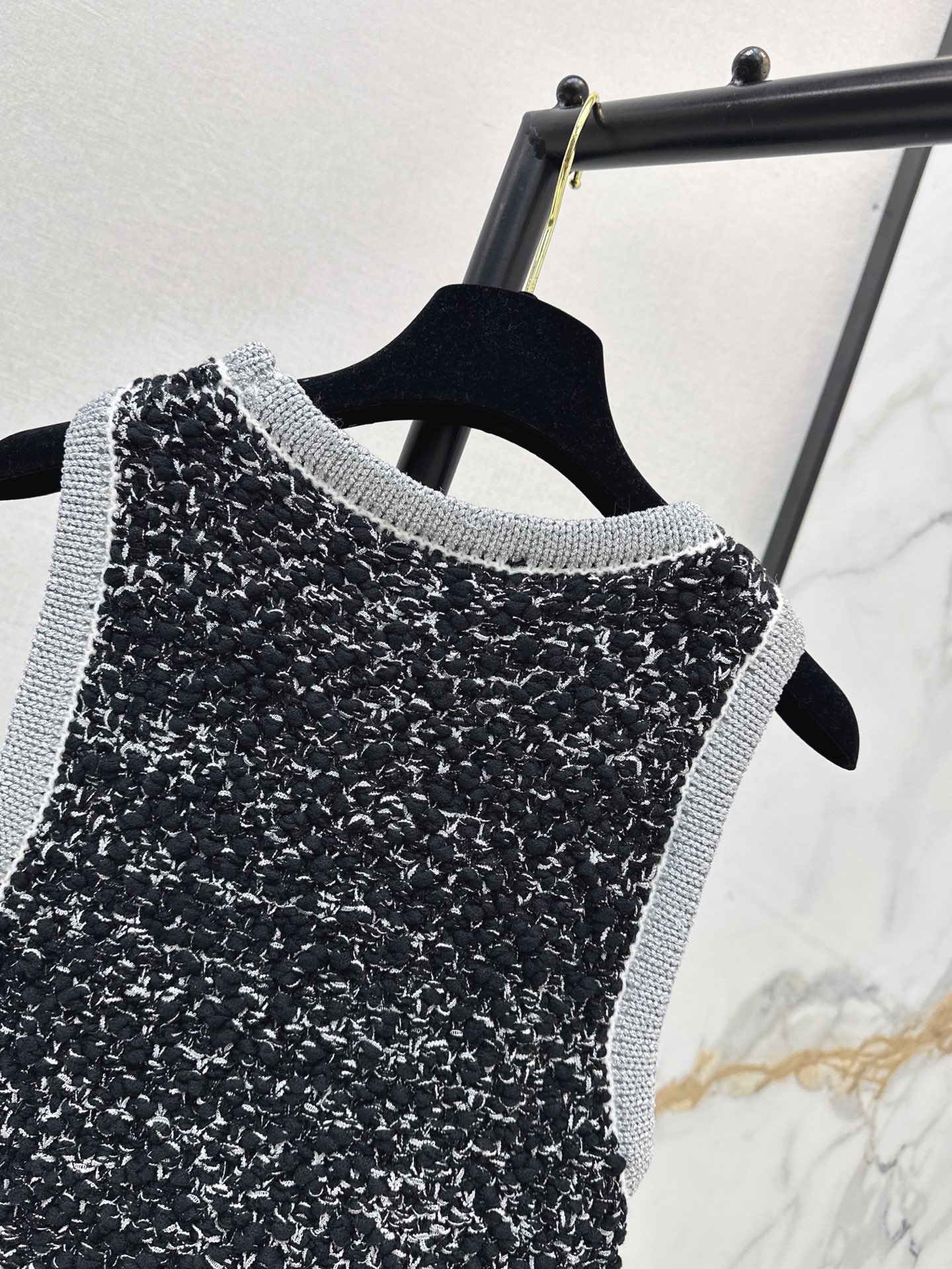 Chan 26fw tweed knit vest