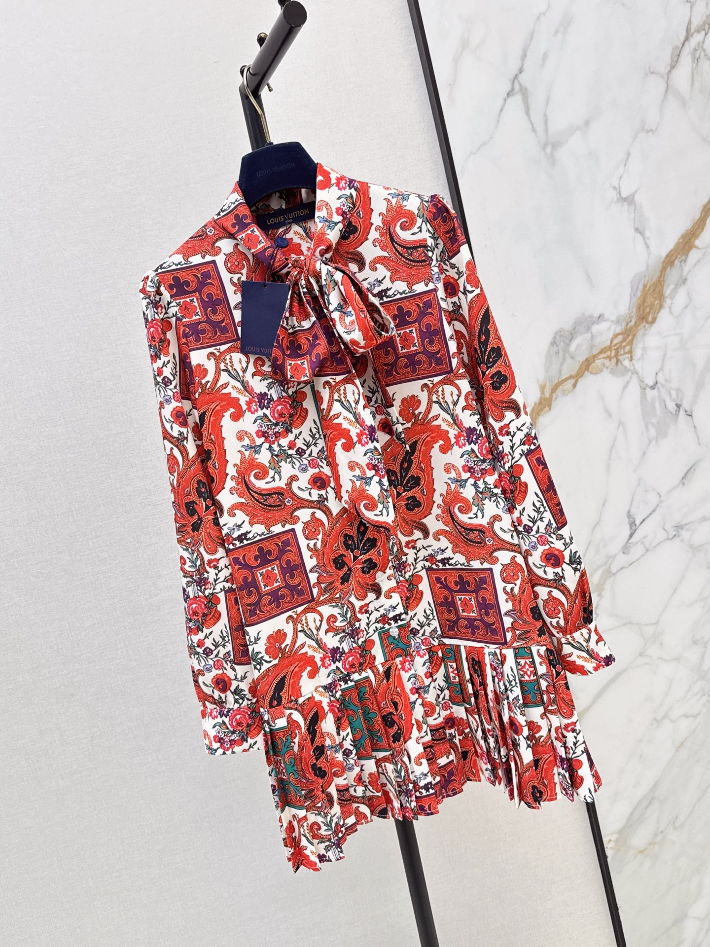 Loui 26fw print bow dress