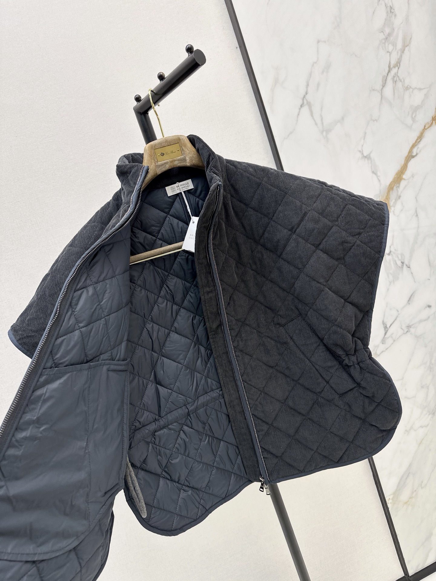 Brun 26fw coudroy padded vest jacket
