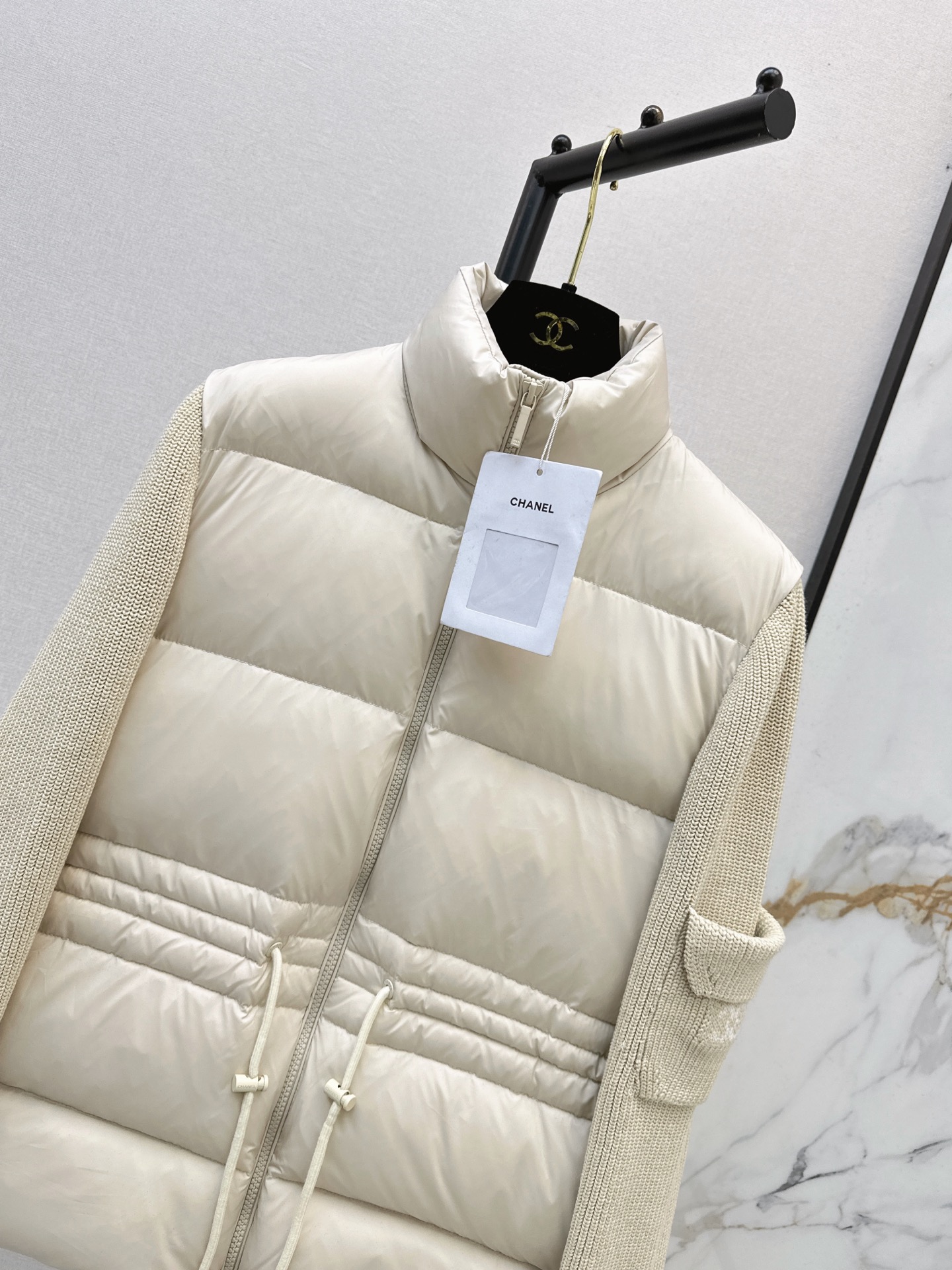 Chan 26fw wool contract drawstring down jacket