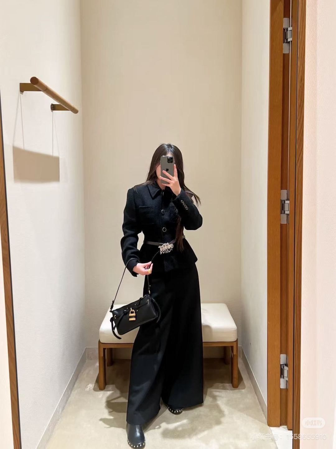 Chol 26fw wasit-clining cropped jacket