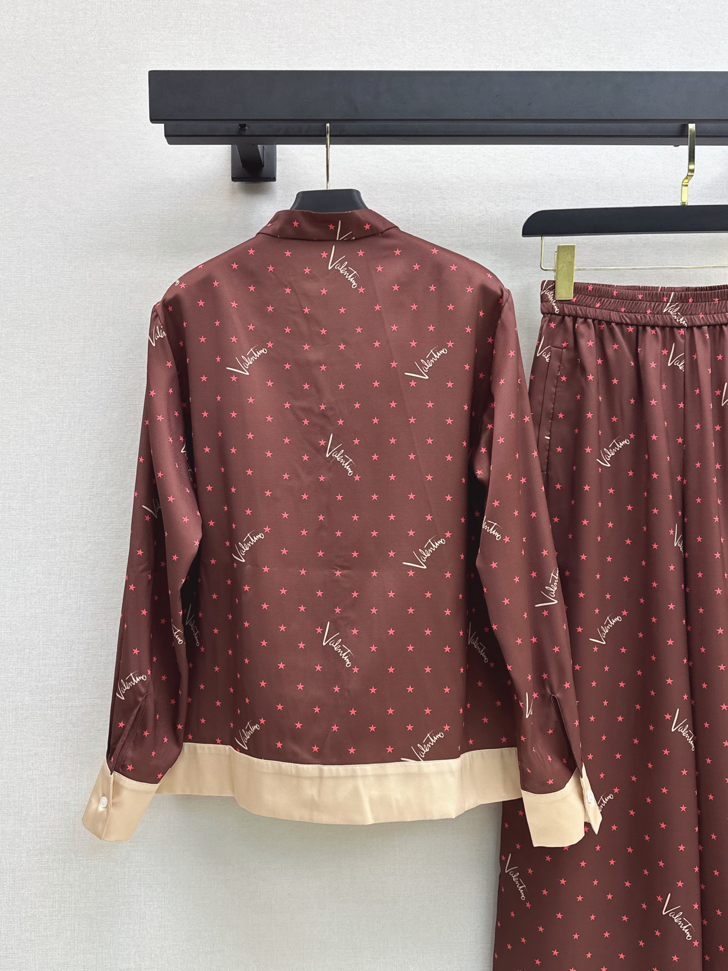 Valen 26fw print shirt pants sets