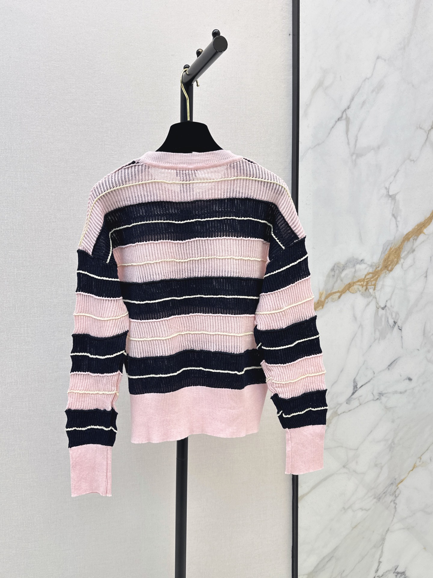 Chan 26fw stripe knit sweater