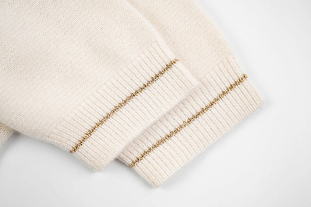 D 25ss wool embroidered knitted t-shirt