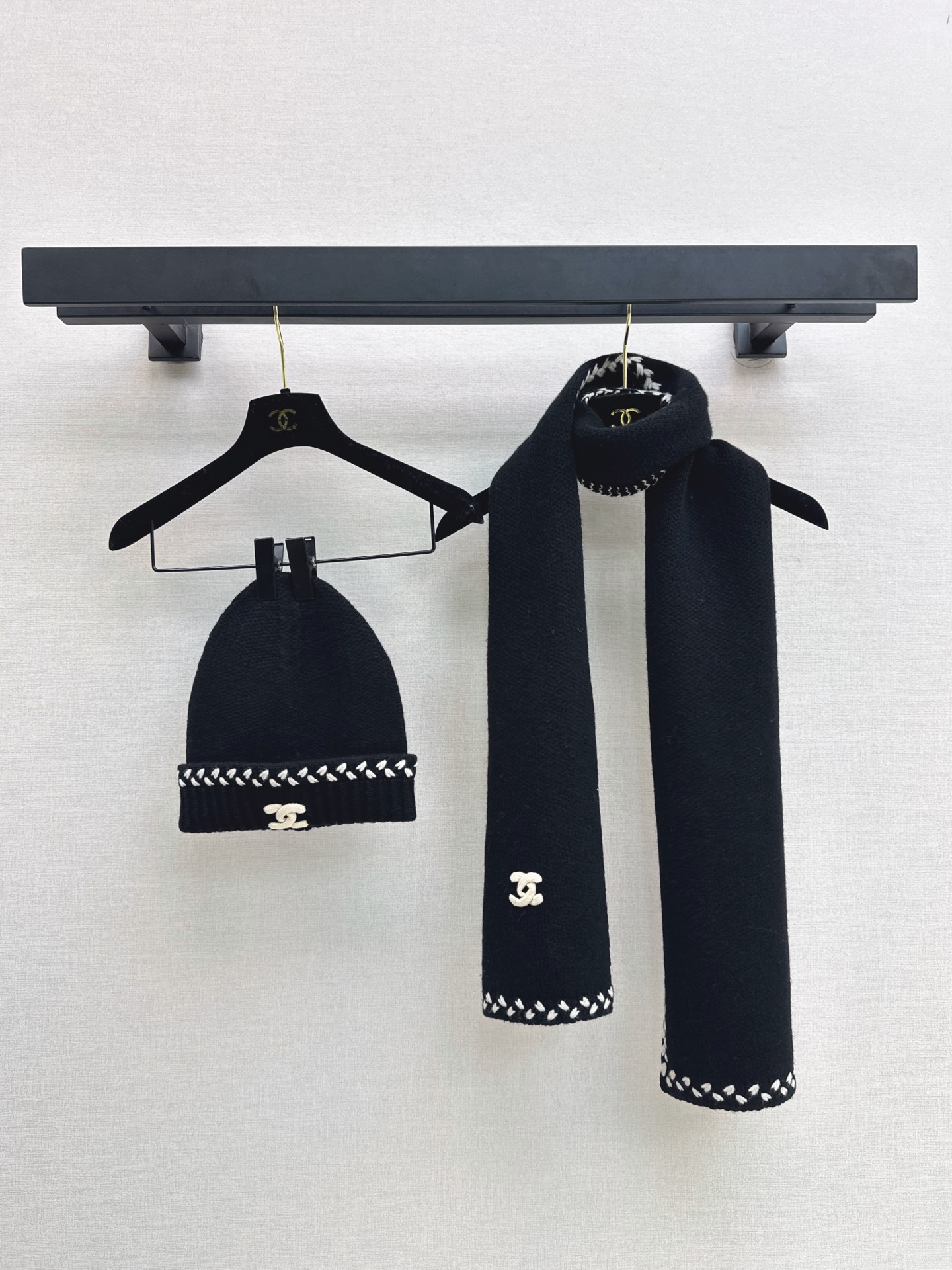 Chan 26fw knit beanie scarf sets