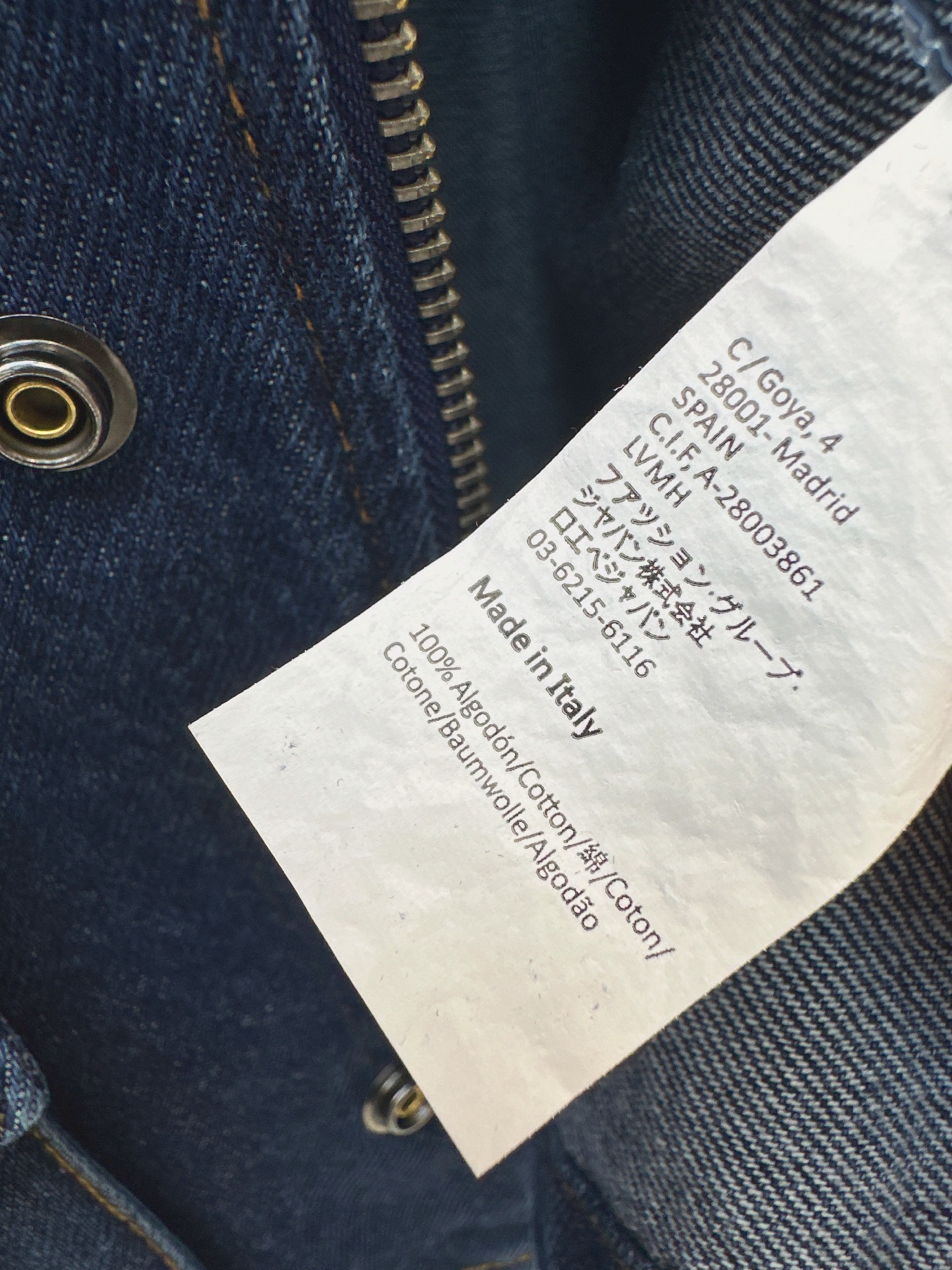 Loe 26fw zipper denim jacket