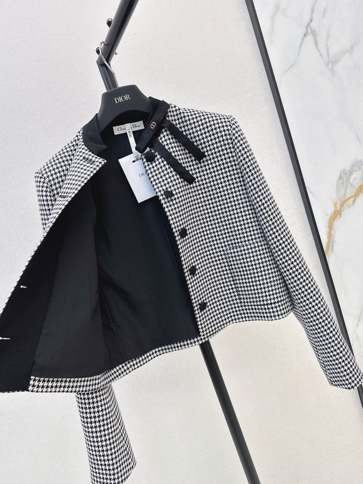 CD 26fw houndstooth bow jacket