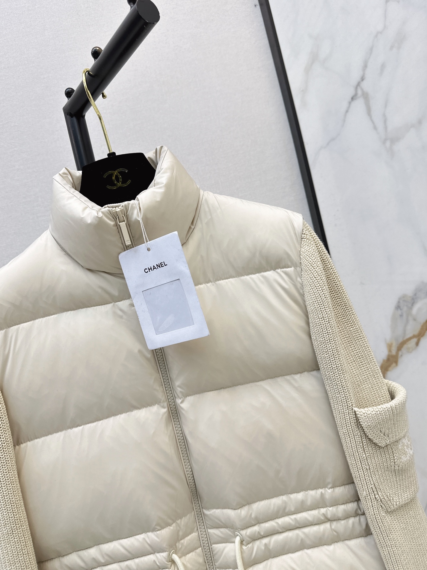 Chan 26fw wool contract drawstring down jacket