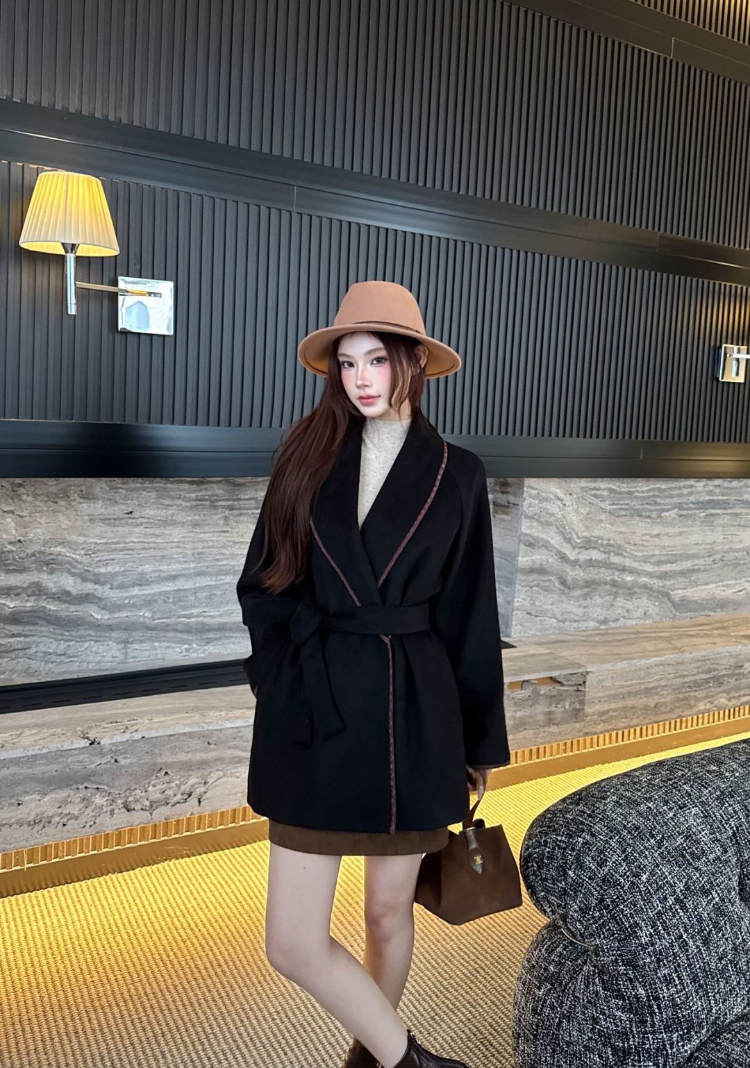 Loui 26fw belted wrap coats