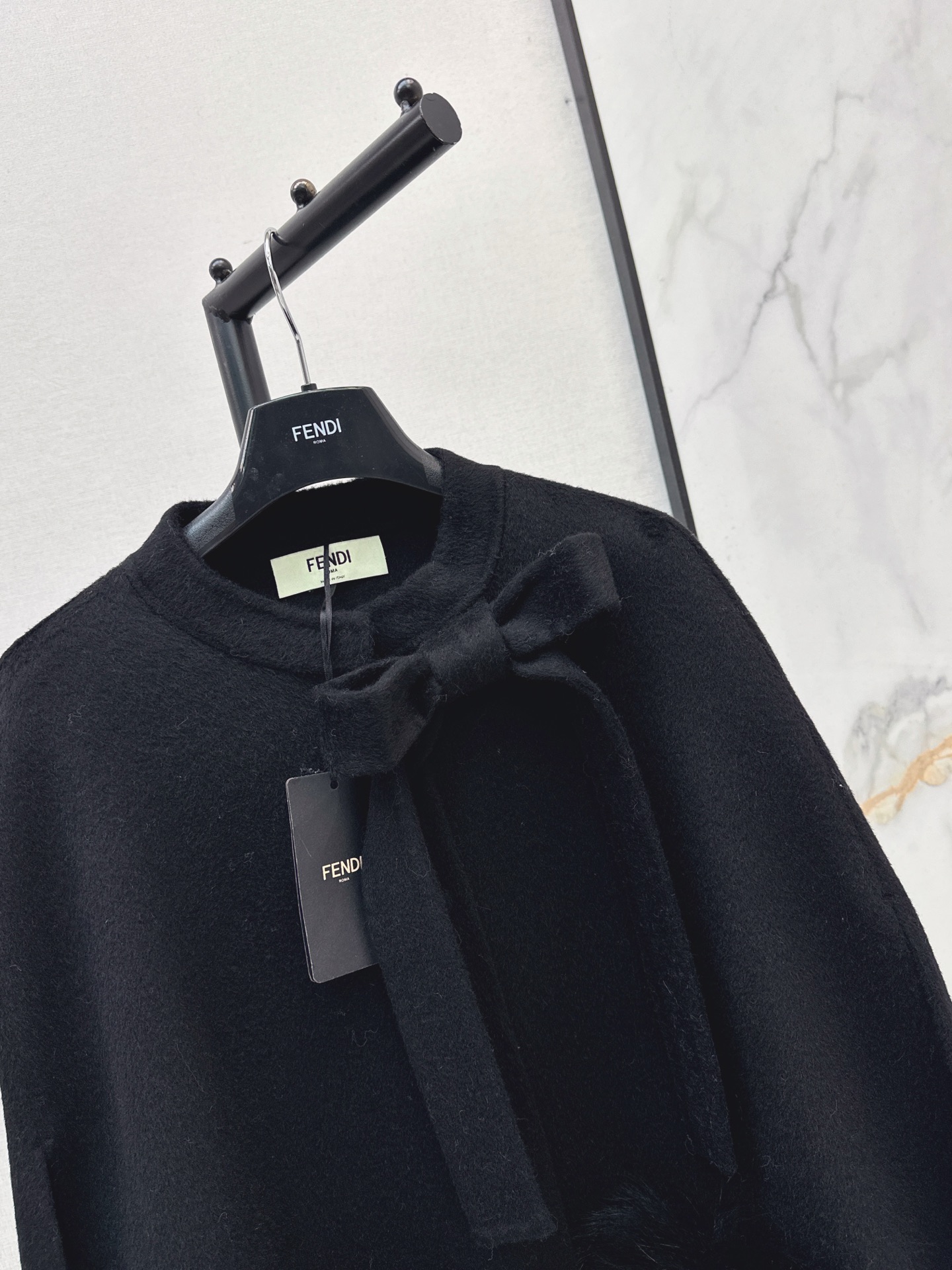 Fen 26fw woolen cape jacket