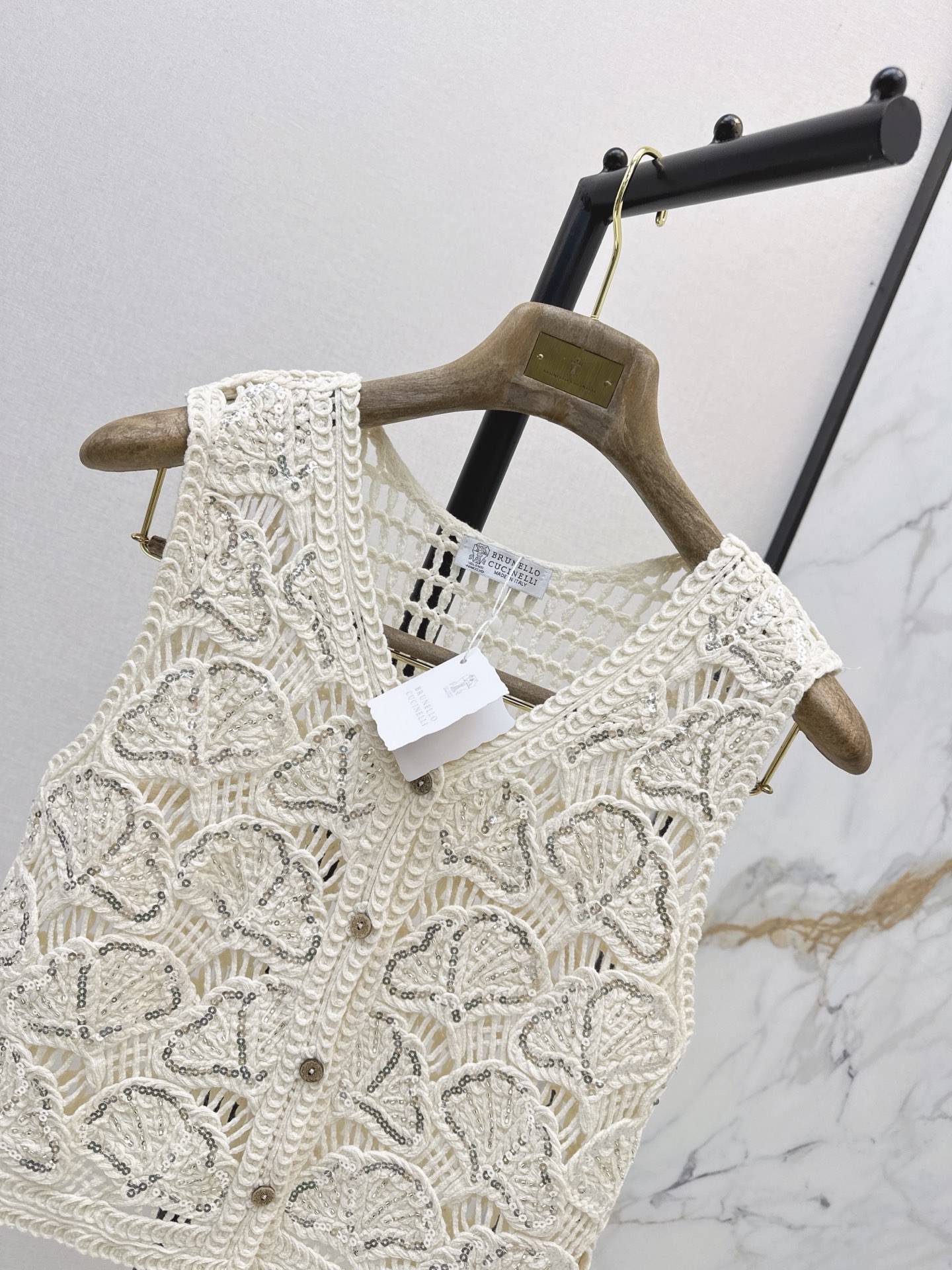 Brun 26ss crochet vest