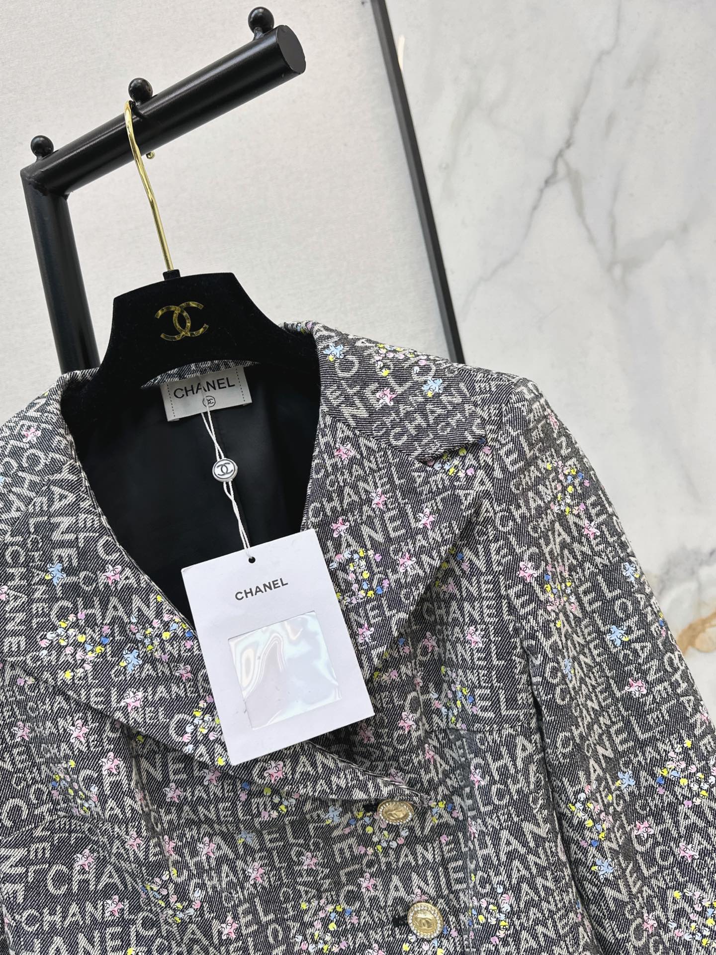 Chan 26fw cropped denim jacket