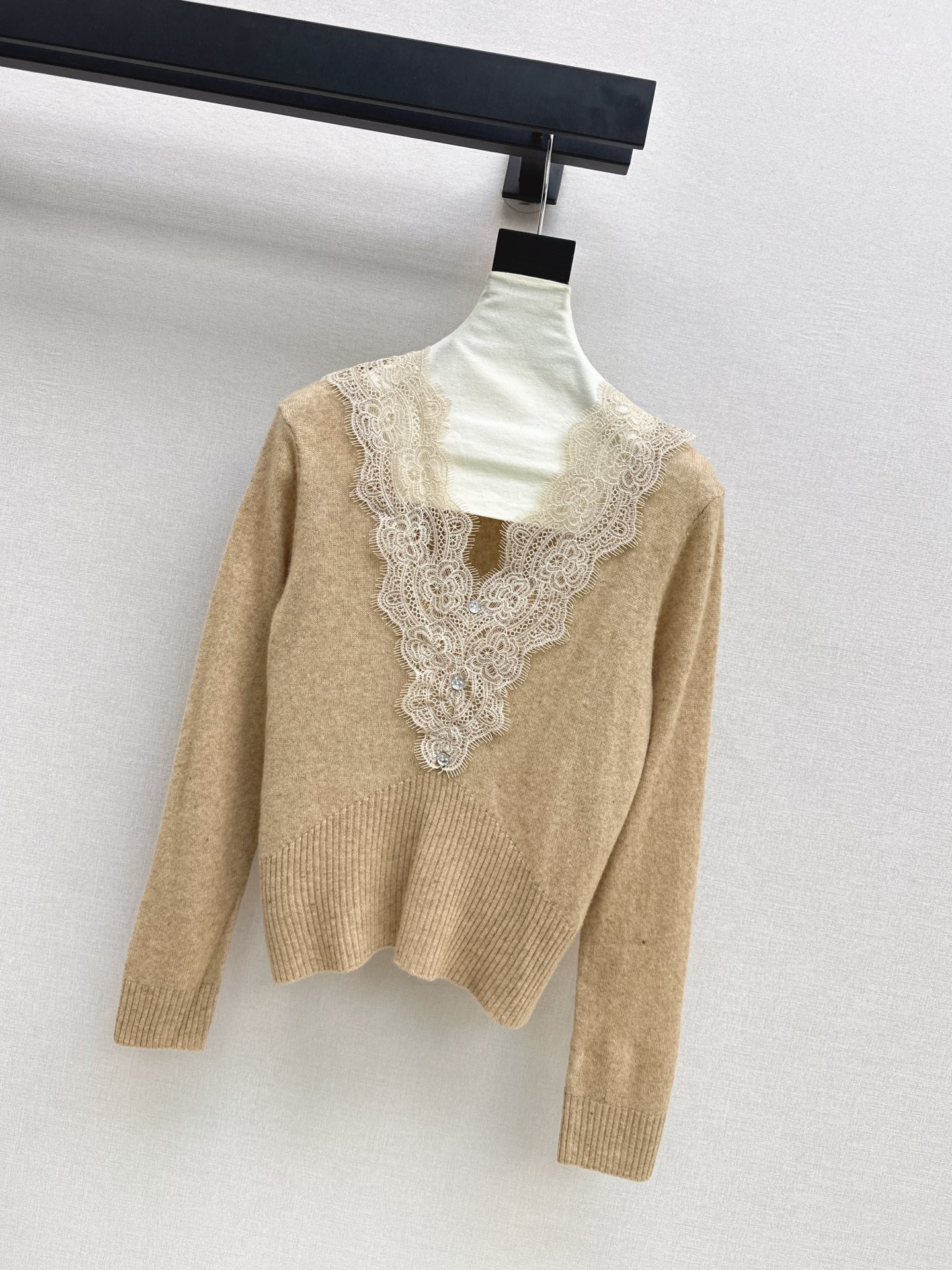 ES 26fw lace wool basic tee