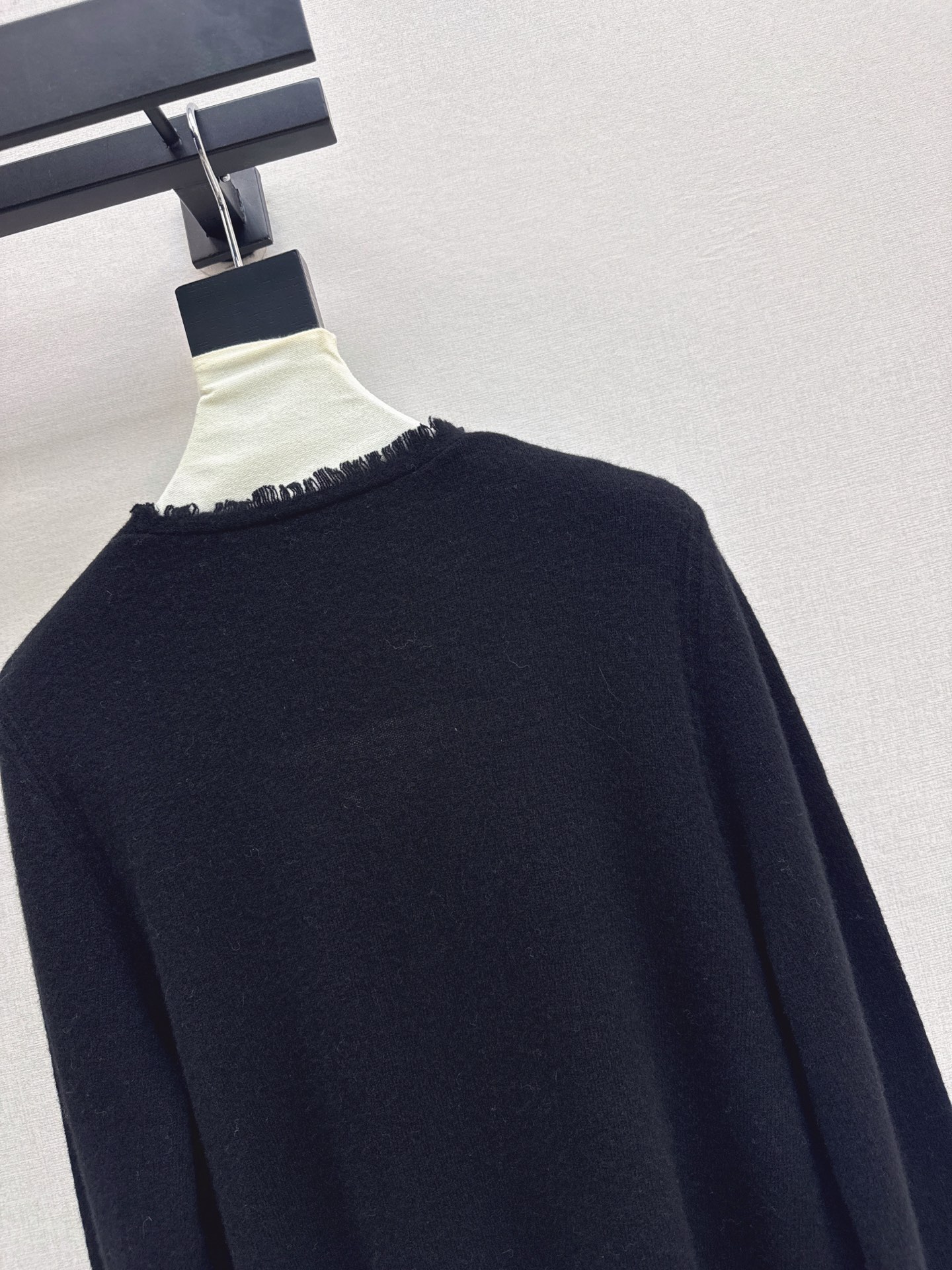 ES 26fw lace contract wool cardigan