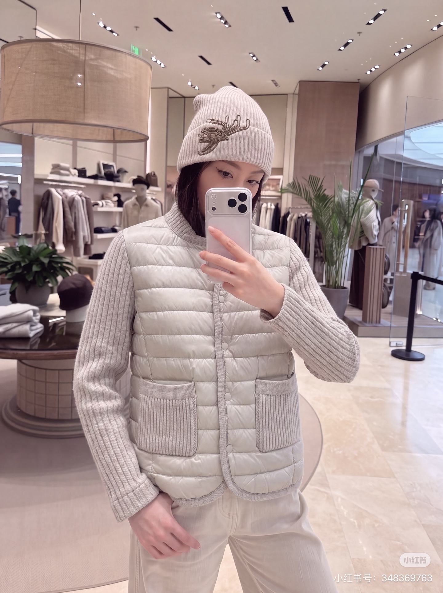 Brun 26fw wool knit contract down jacket