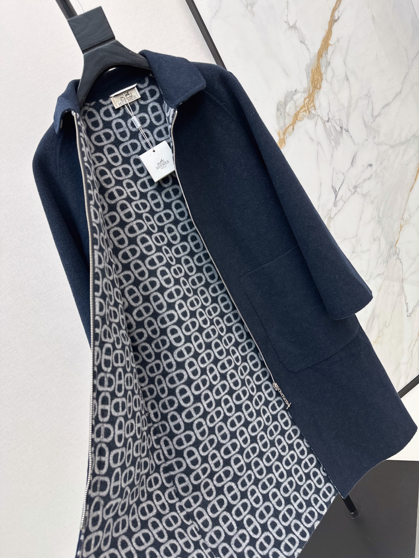 Her 26fw cashmere zip-up overcoats