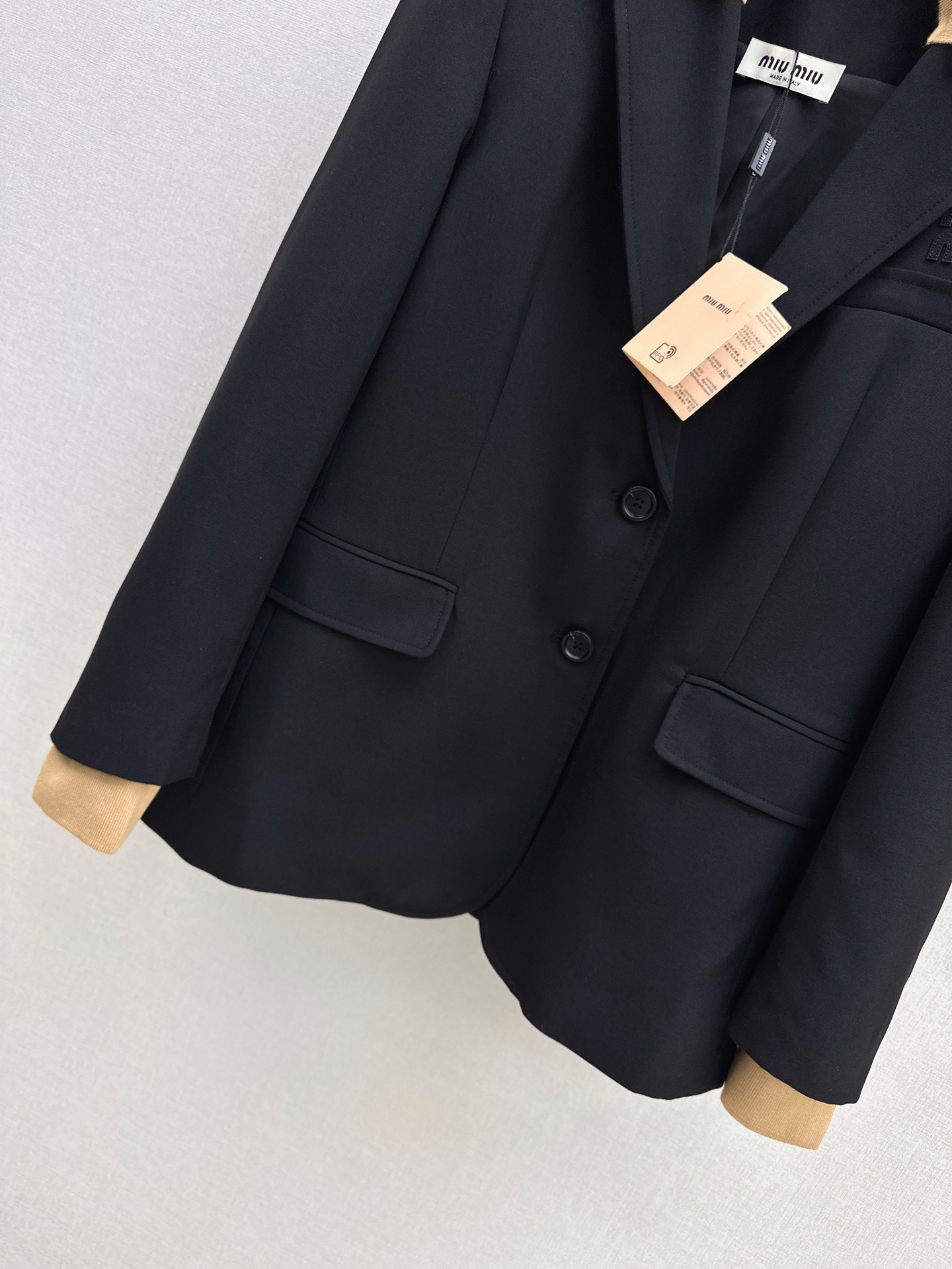 Miu 26fw knit collar blazer