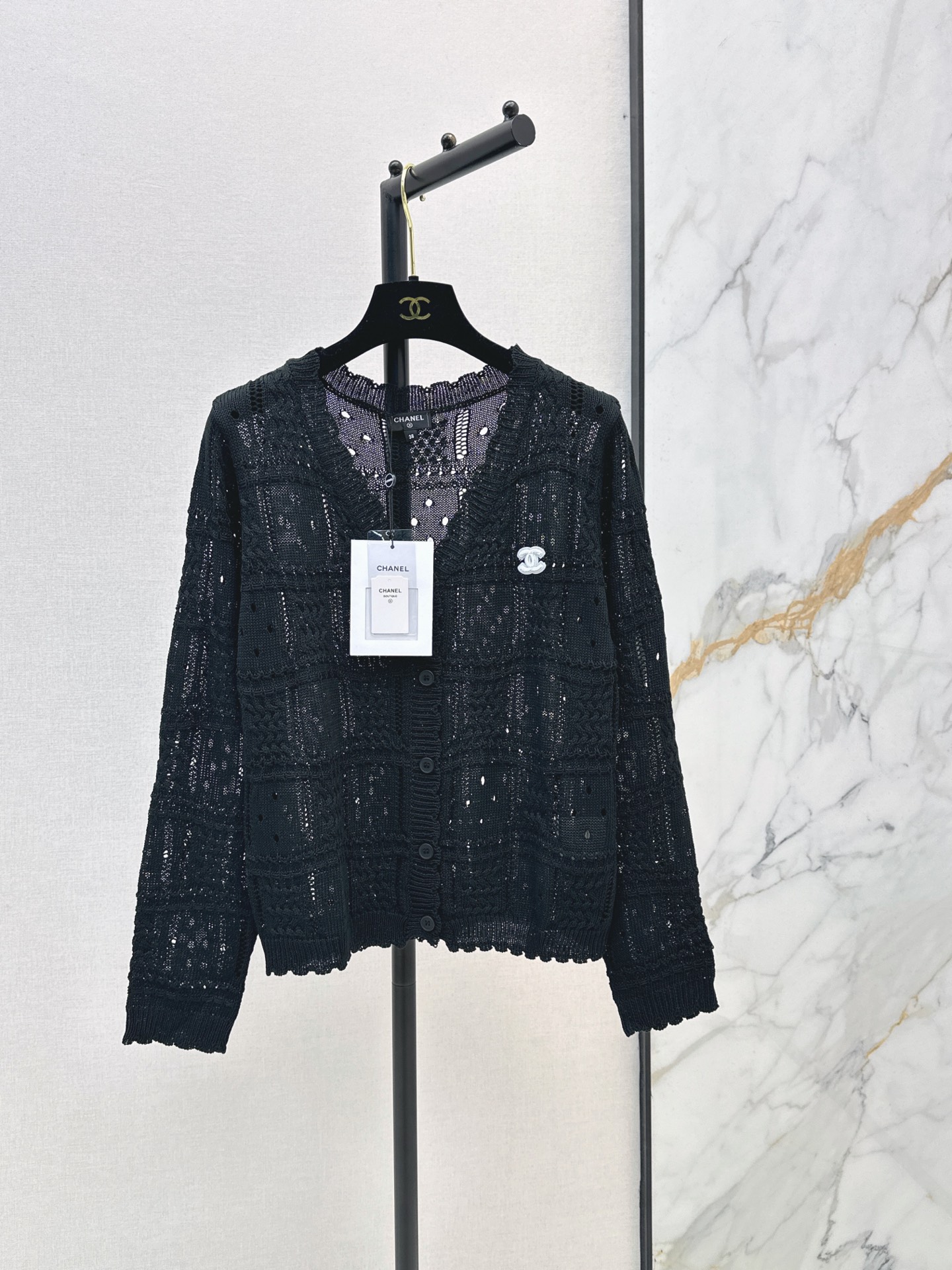 Chan 26fw jacquard knit cardigan