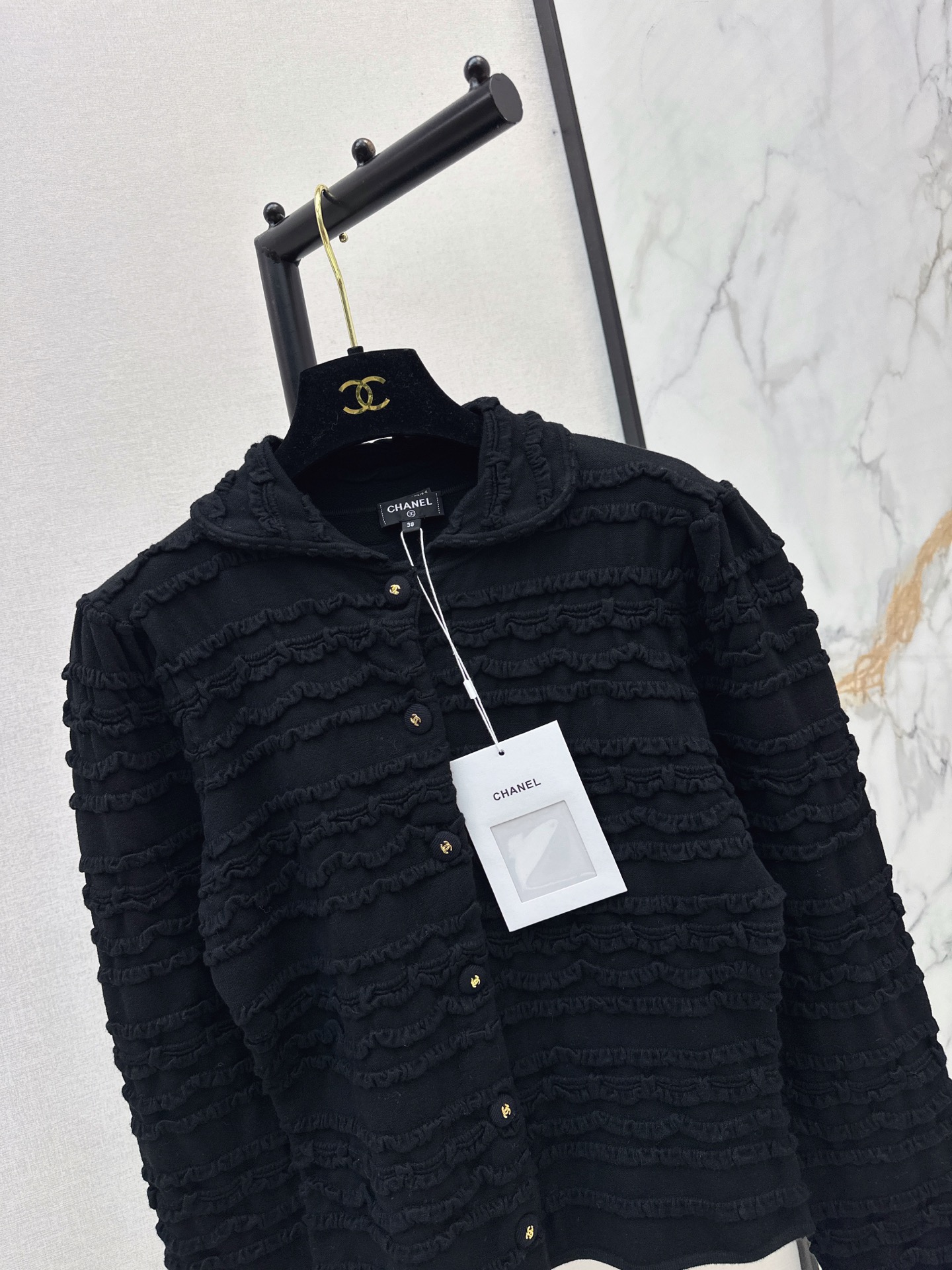 Chan 26fw ruffle cardigan