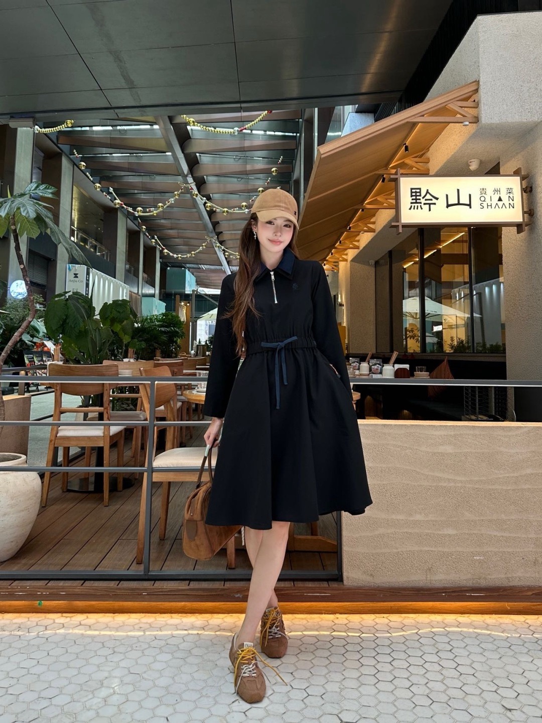 Pra 26fw drawstring dress