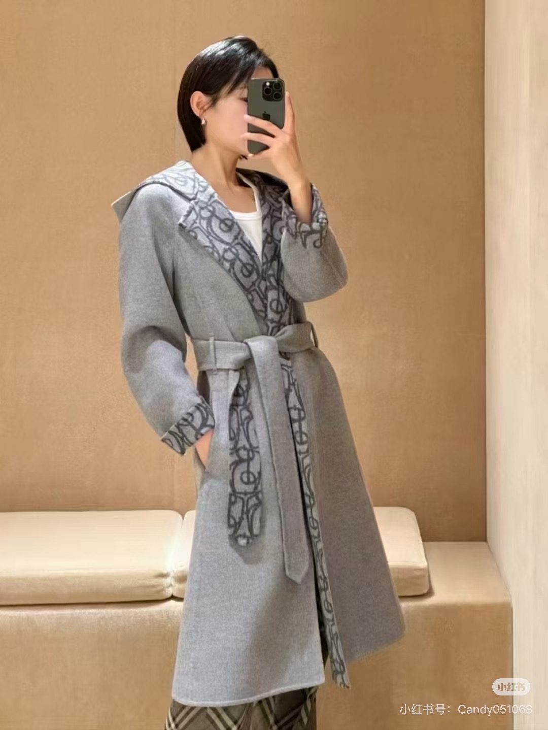 Bur 26fw woolen hooded overcoats