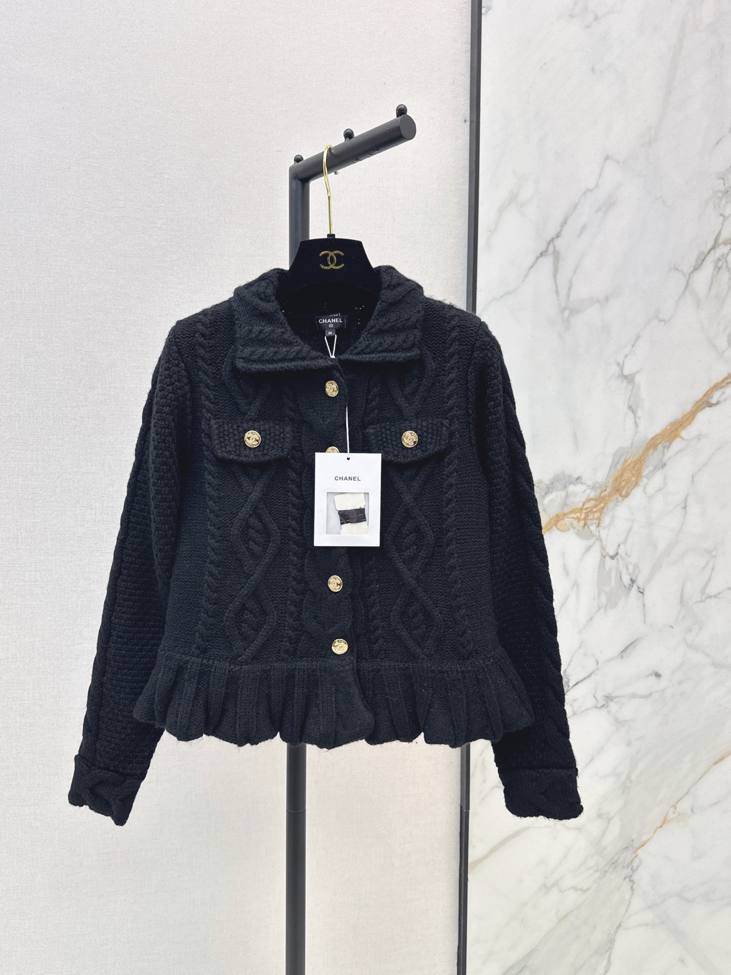 Chan 26fw reffule knit cardigan