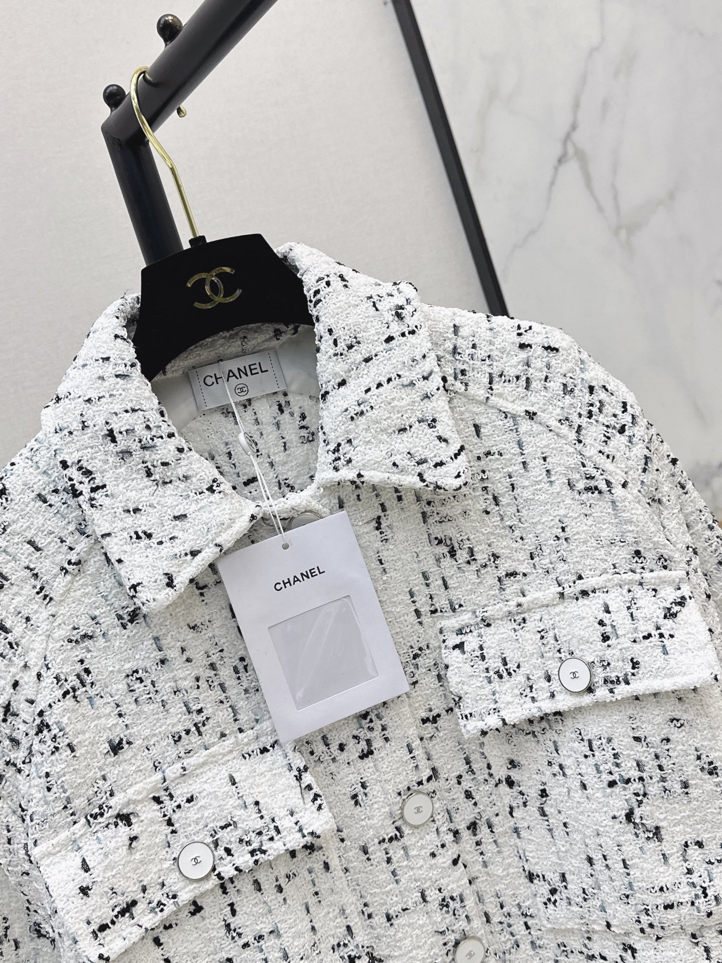 Chan 26fw tweed shirt jacket