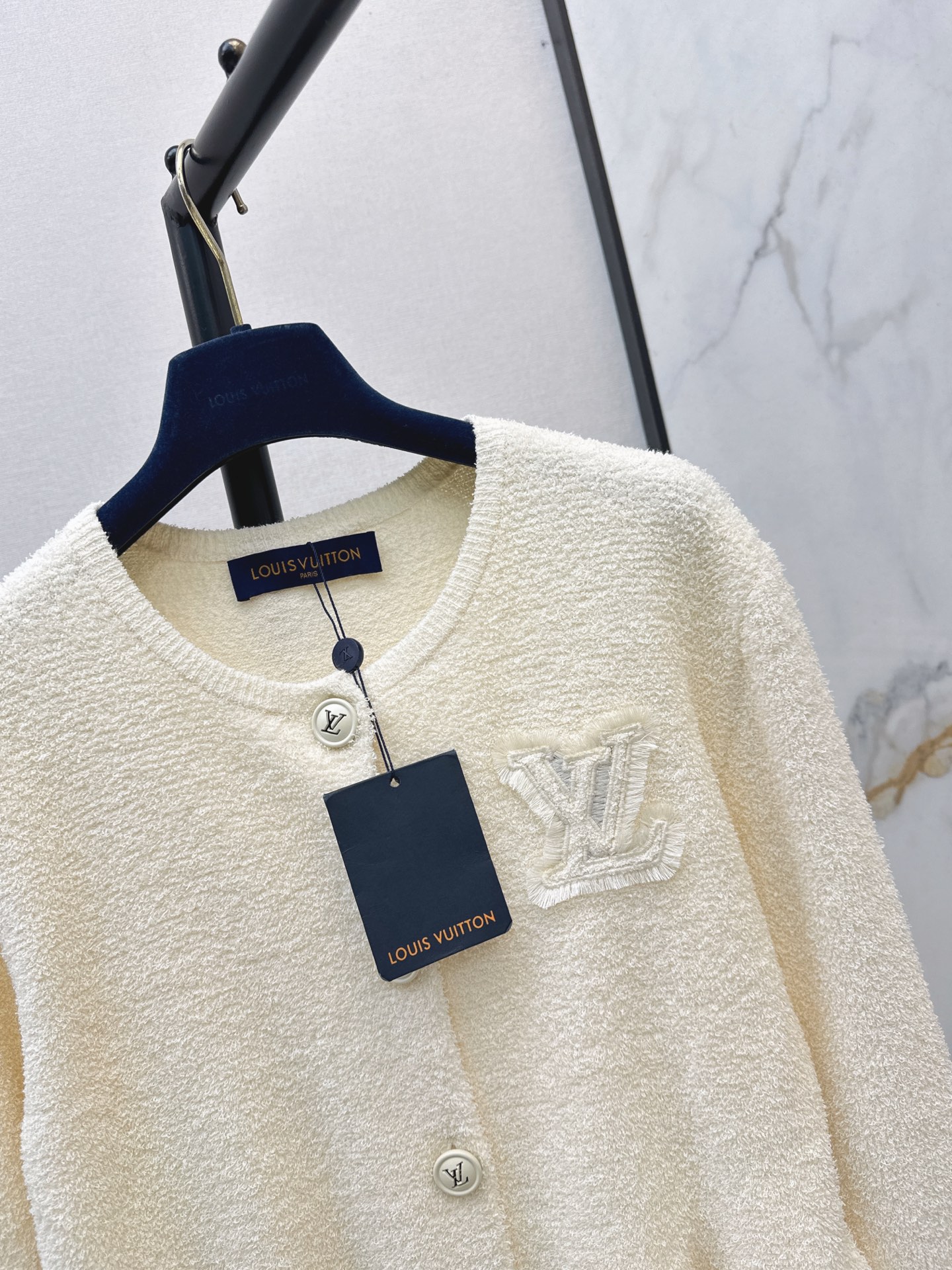 Loui 26fw ruffle knit cardigan