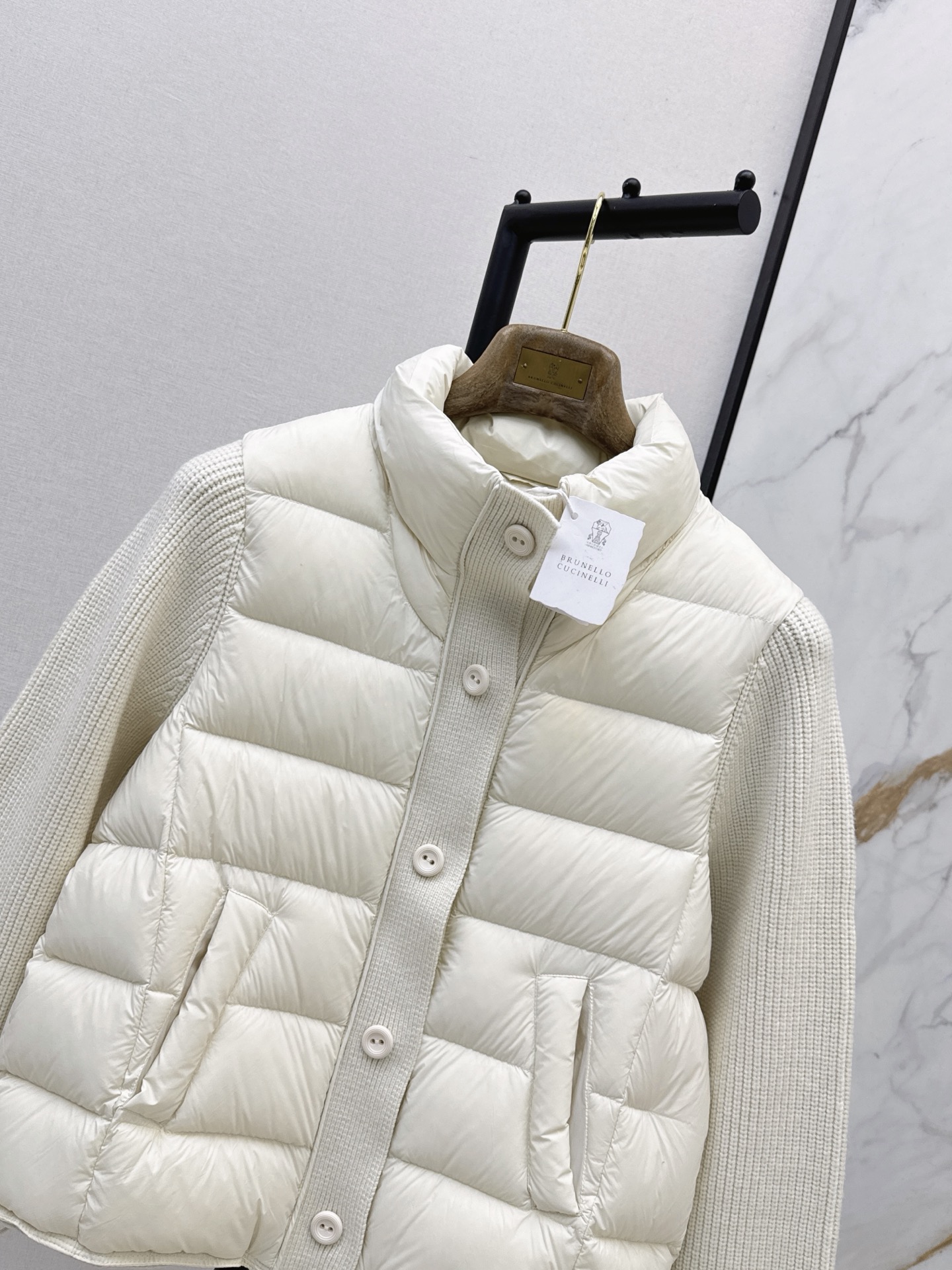 Brun 26fw wool contract down jacket