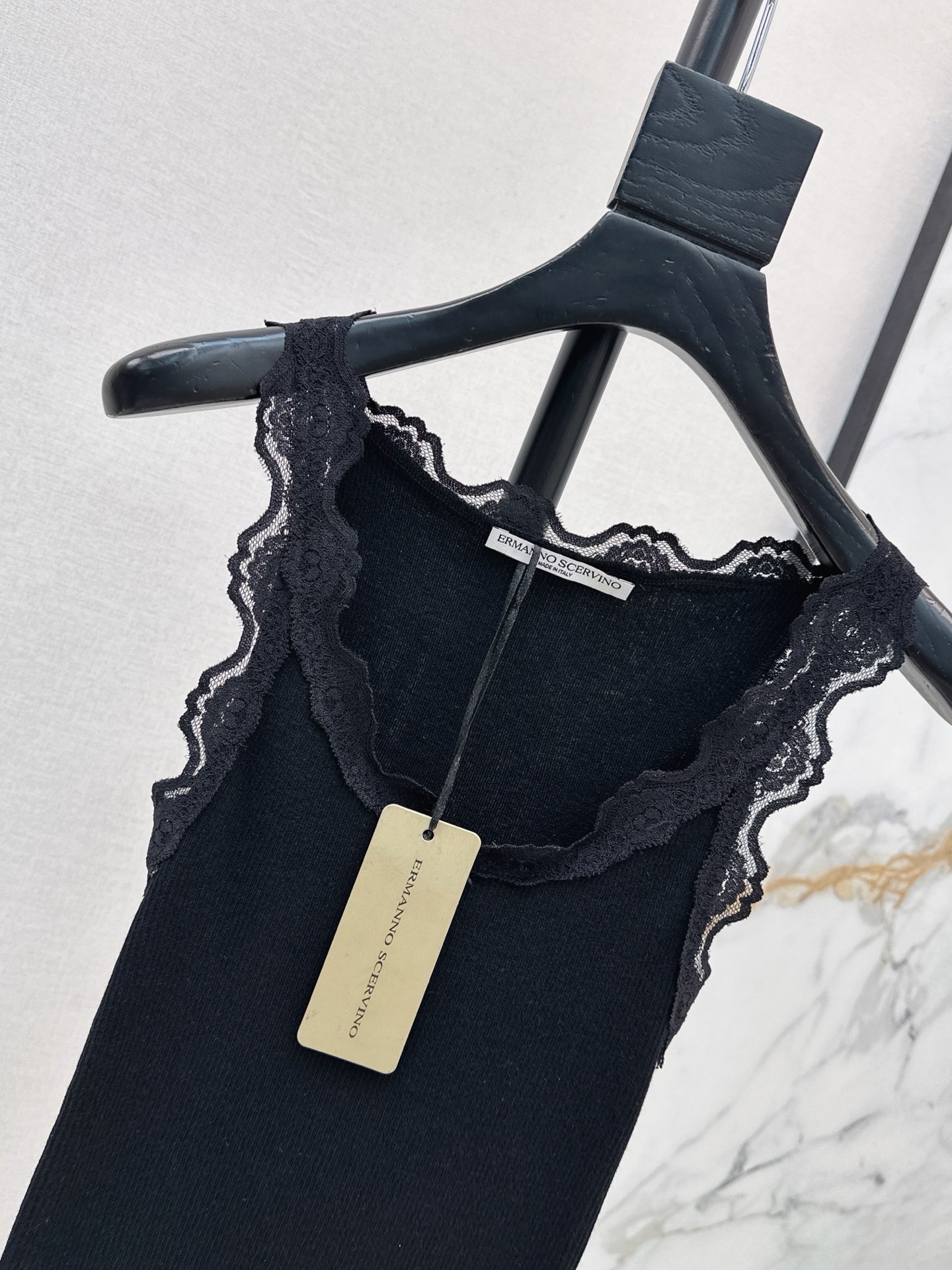 ES 26ss contract lace knit vest