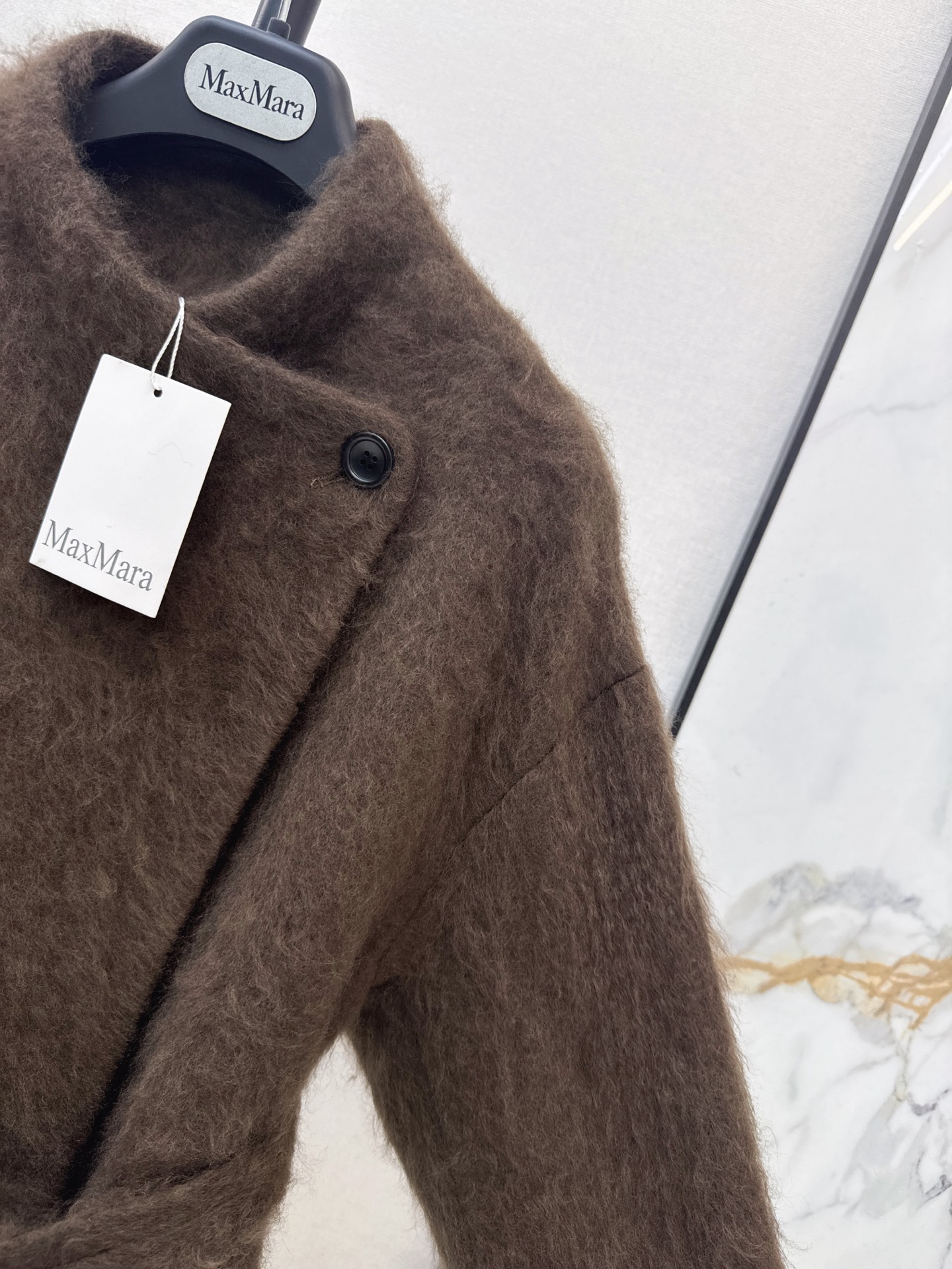 Max 26fw woolen belted jacket
