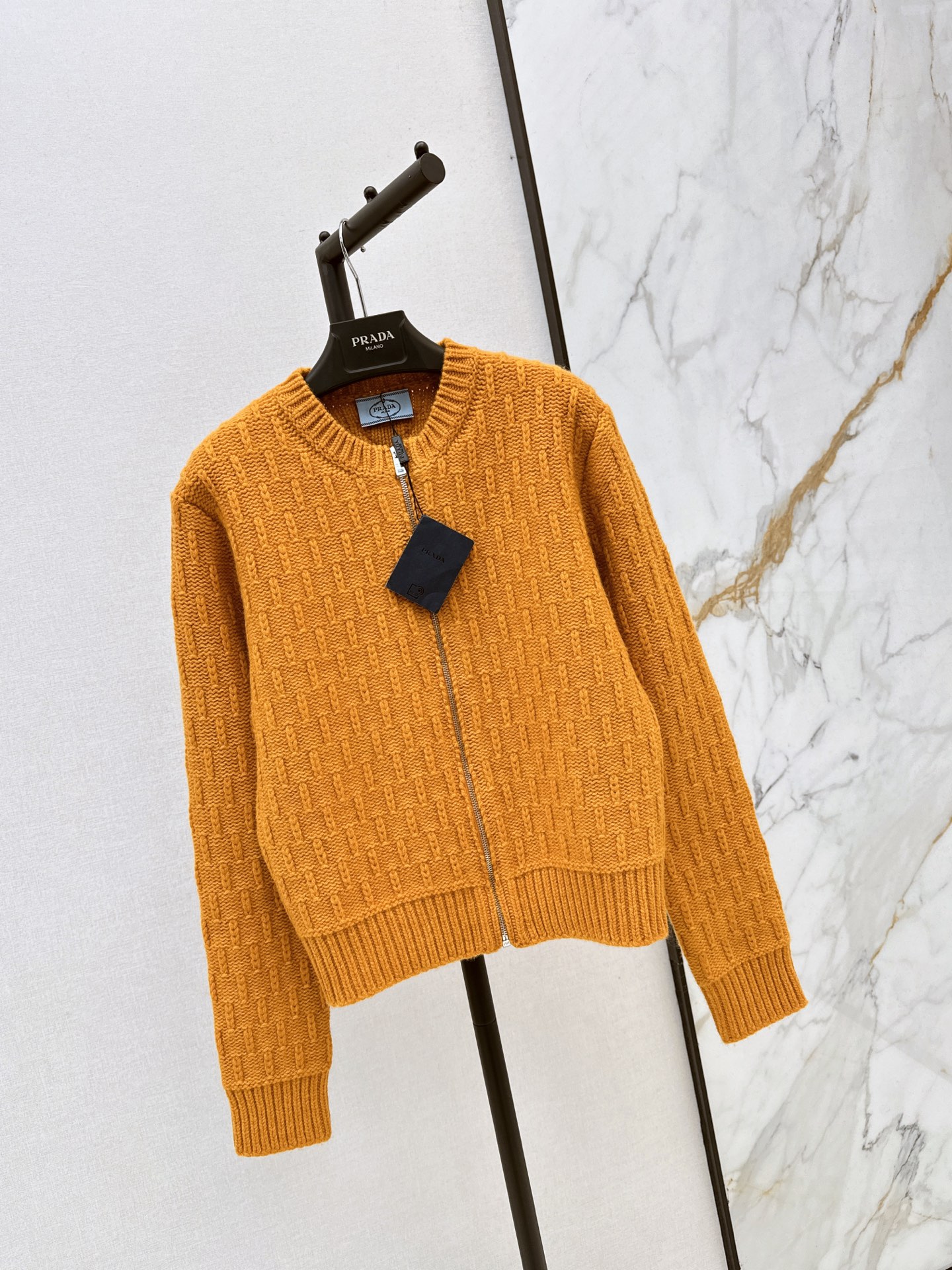 Pra 26fw zipper knit jacket