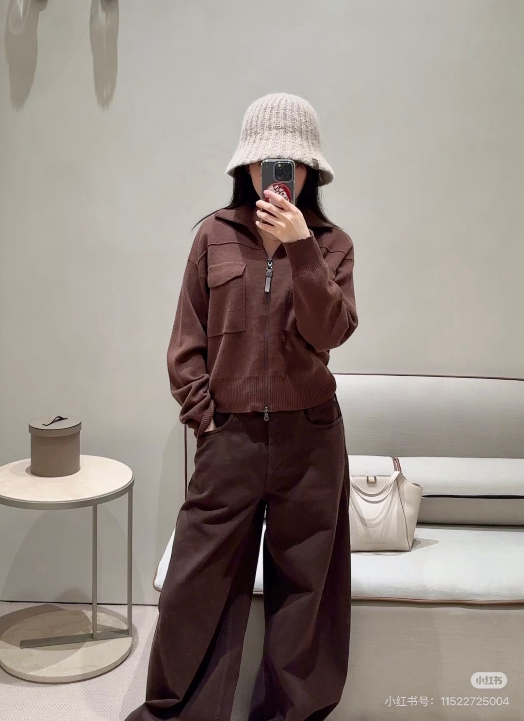 Brun 26fw wide-leg denim pants