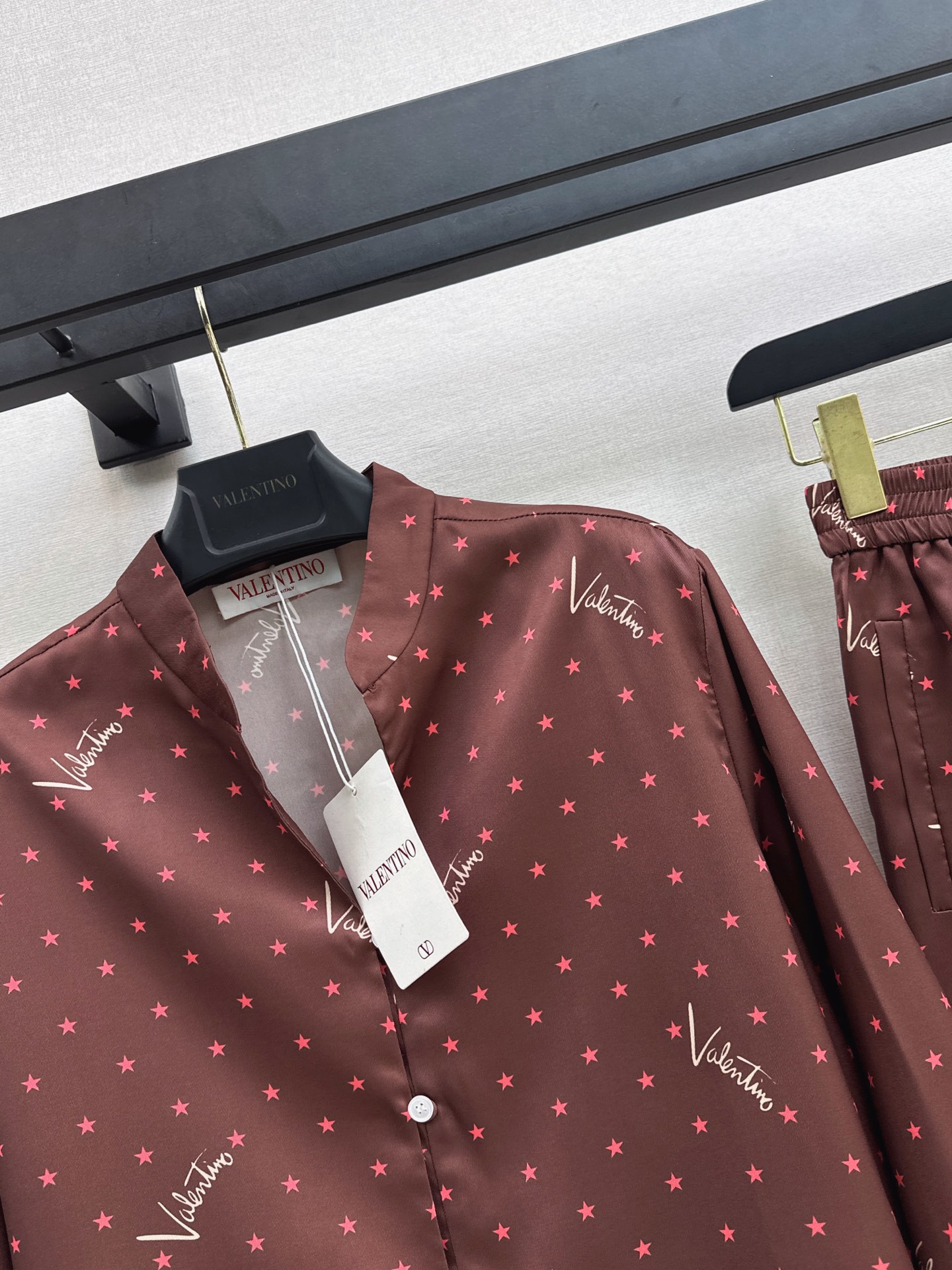 Valen 26fw print shirt pants sets