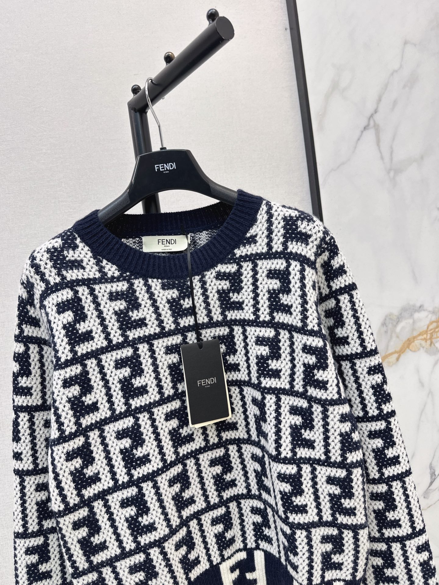 Fen 26fw jacquard sweater