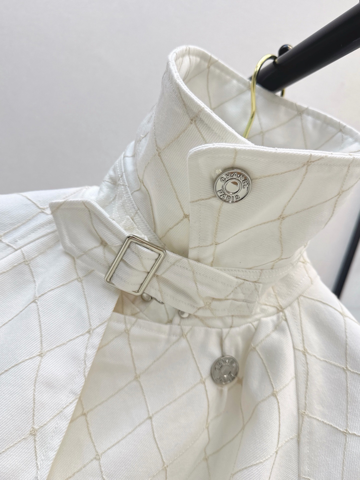 Chan 26fw denim cropped trench coats