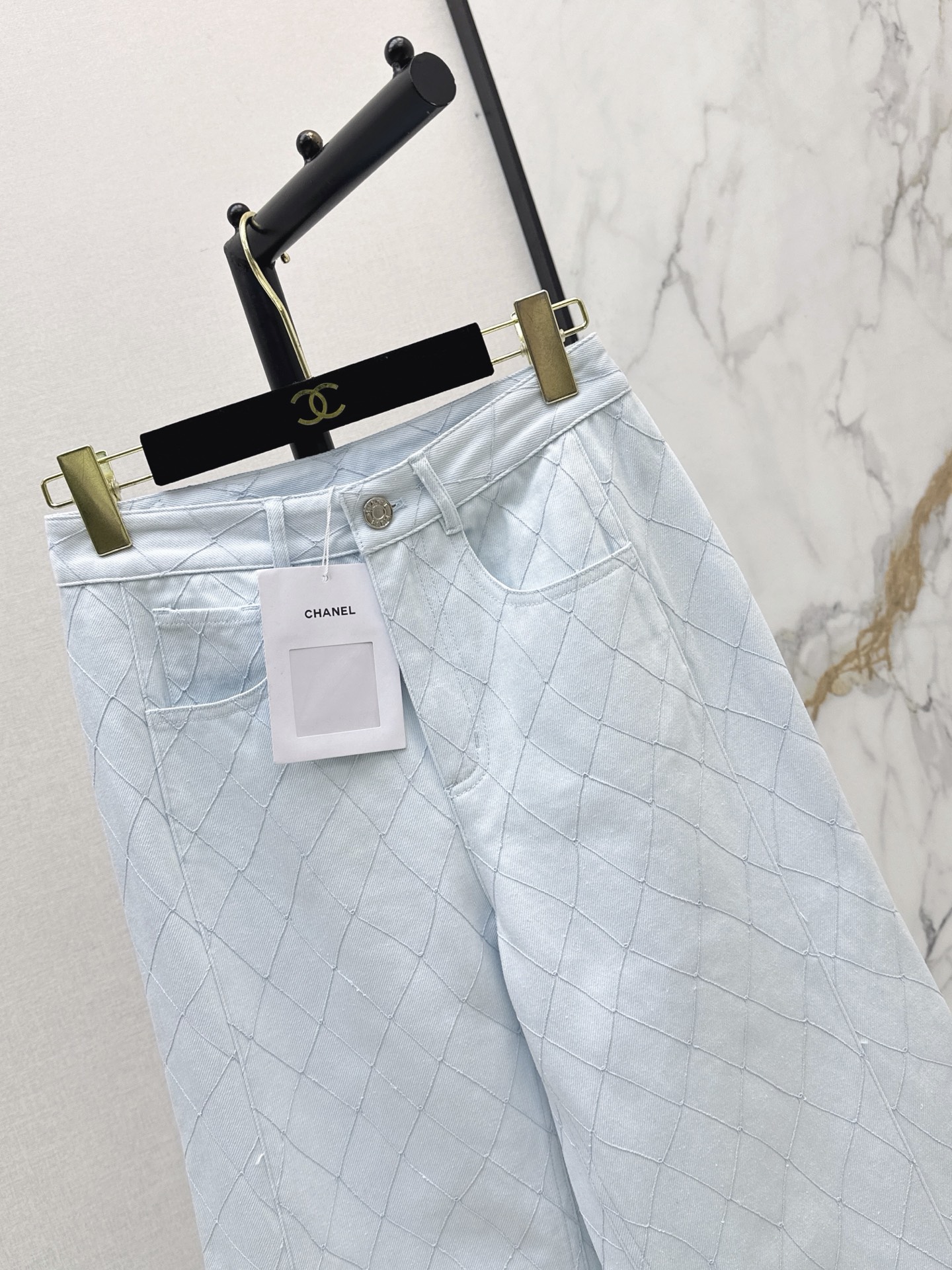 Chan 26fw embroidery denim pants
