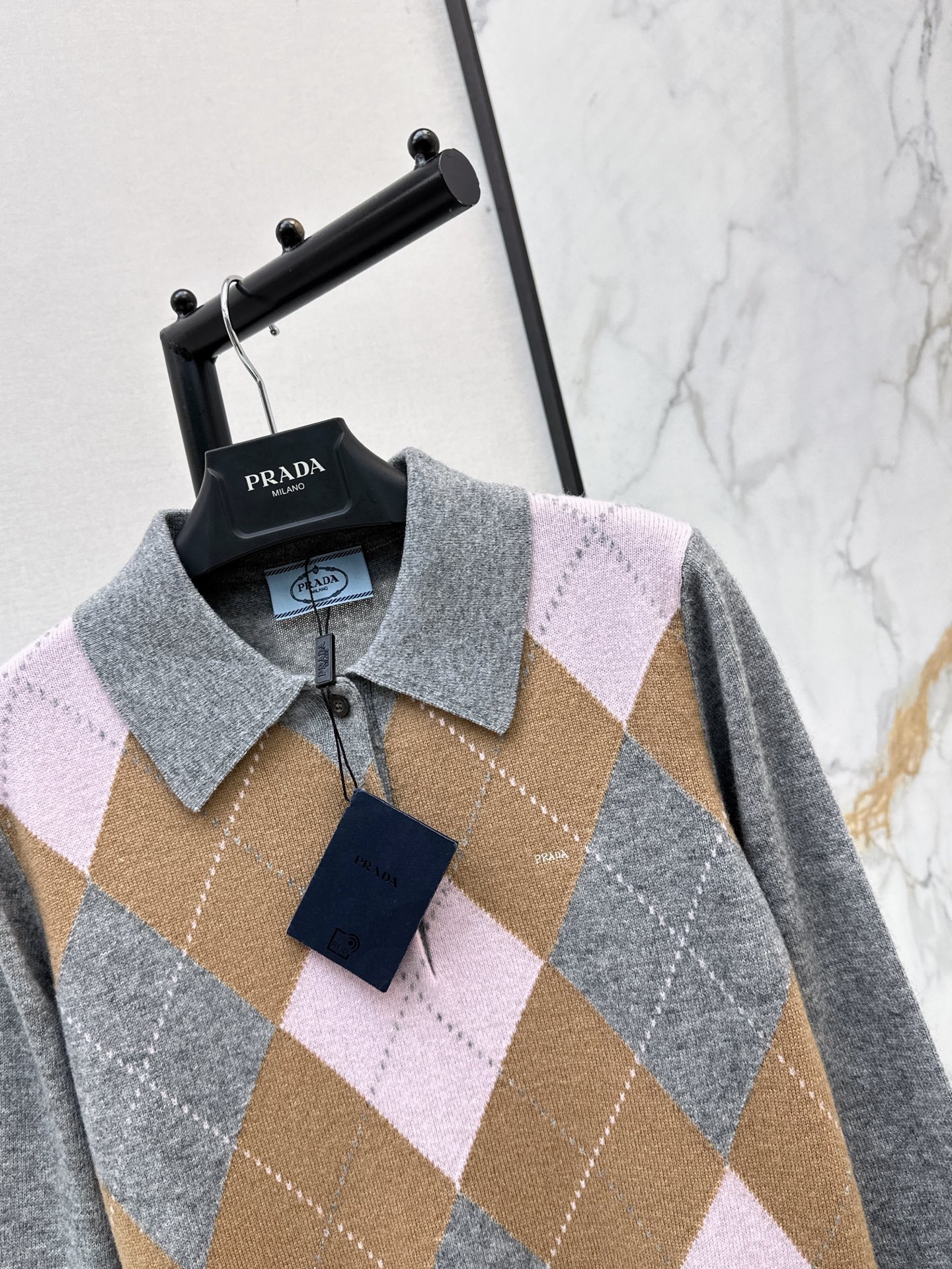 Pra 26fw cashmere polo knitwear