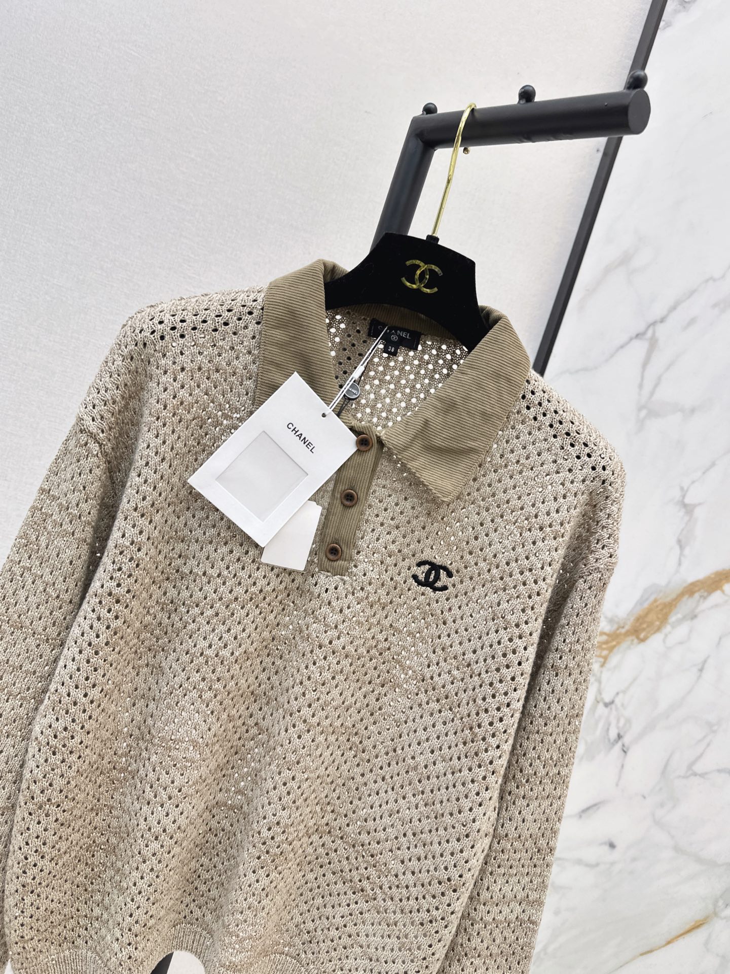Chan 26fw hollow knit sweater