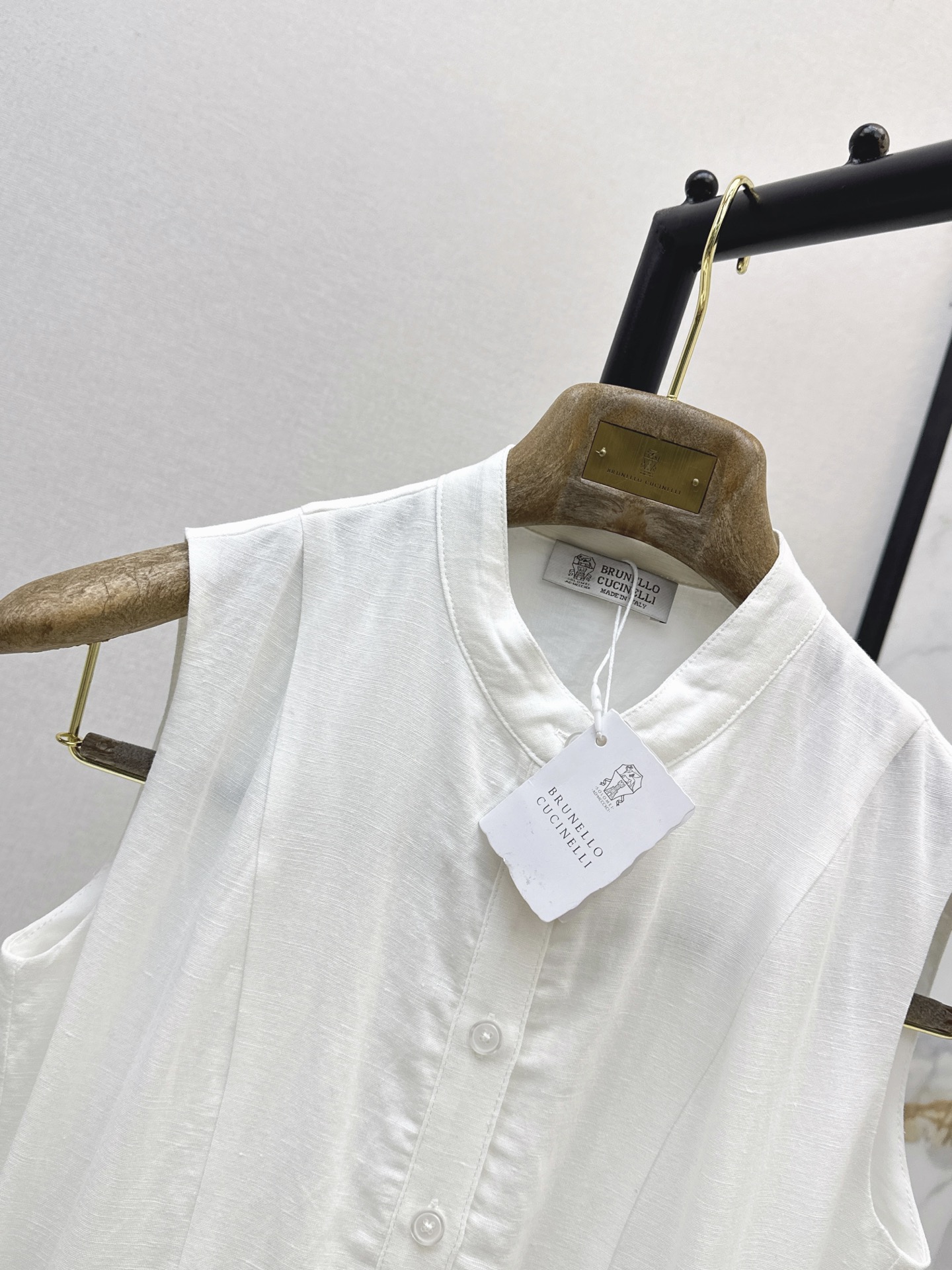 Brun 26ss sleeveless linen dress