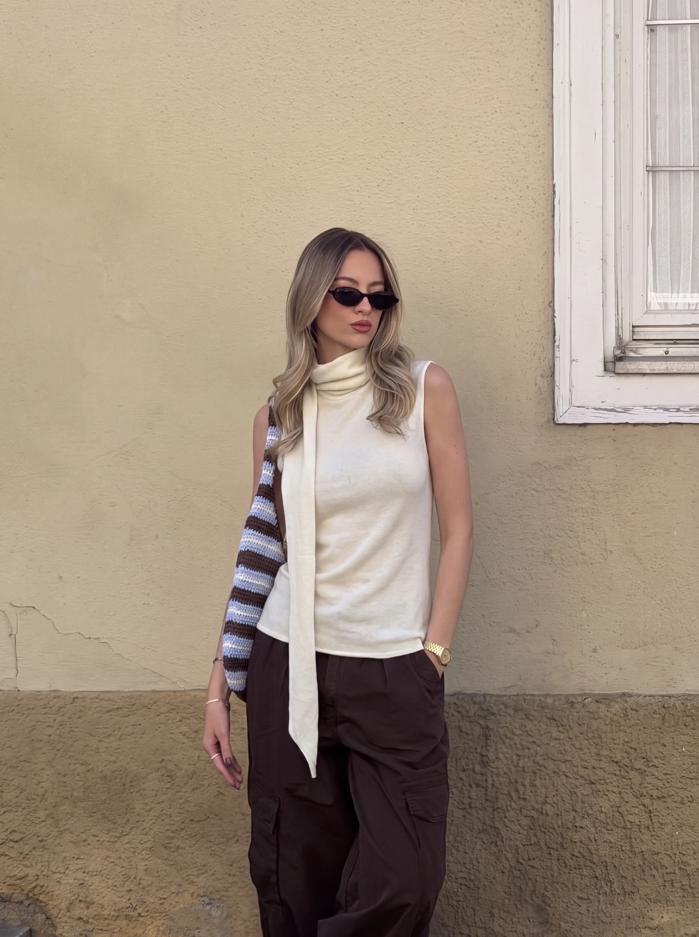 Row 26fw sleeveless knit vest