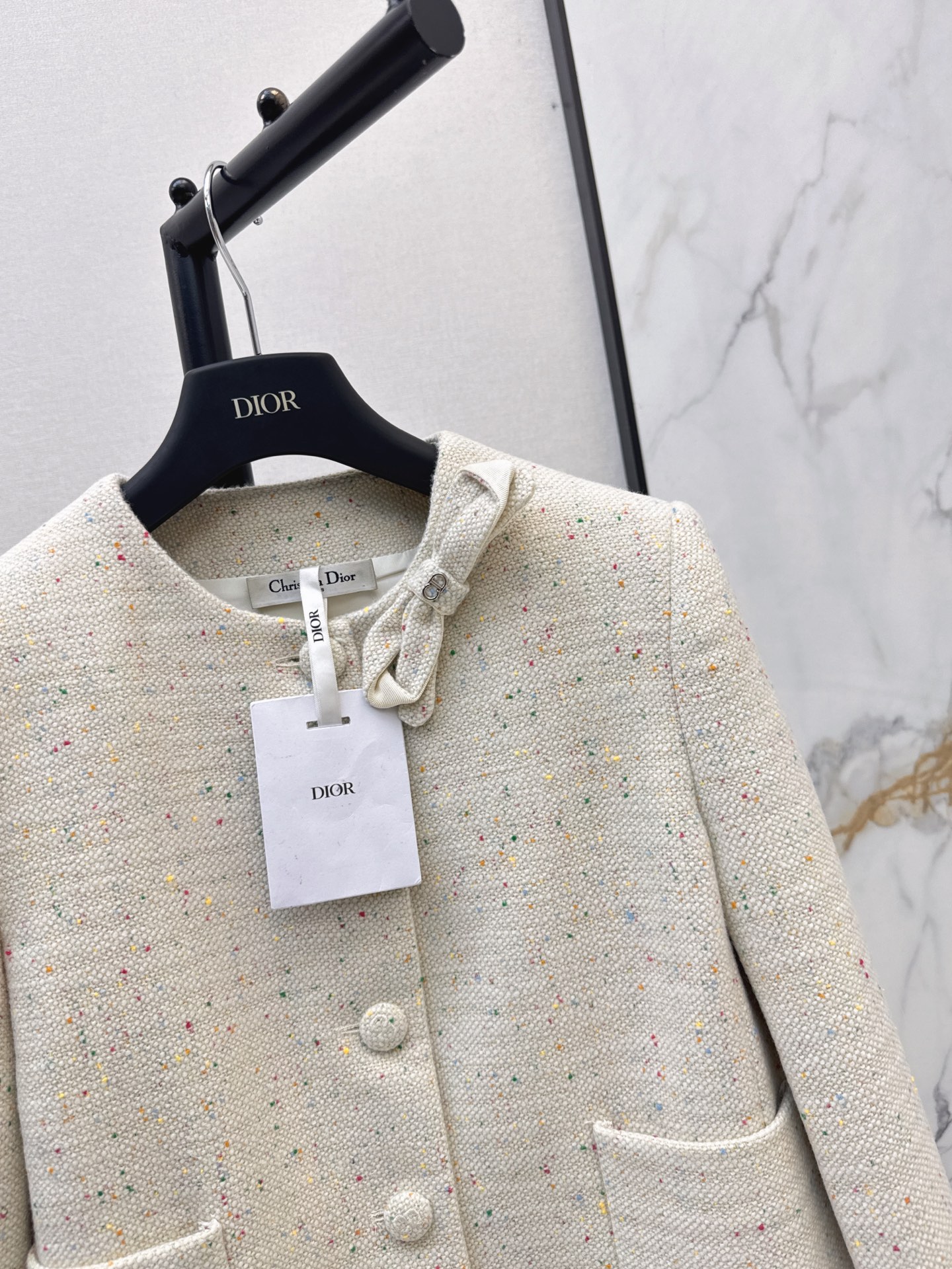CD 26fw cropped tweed jacket