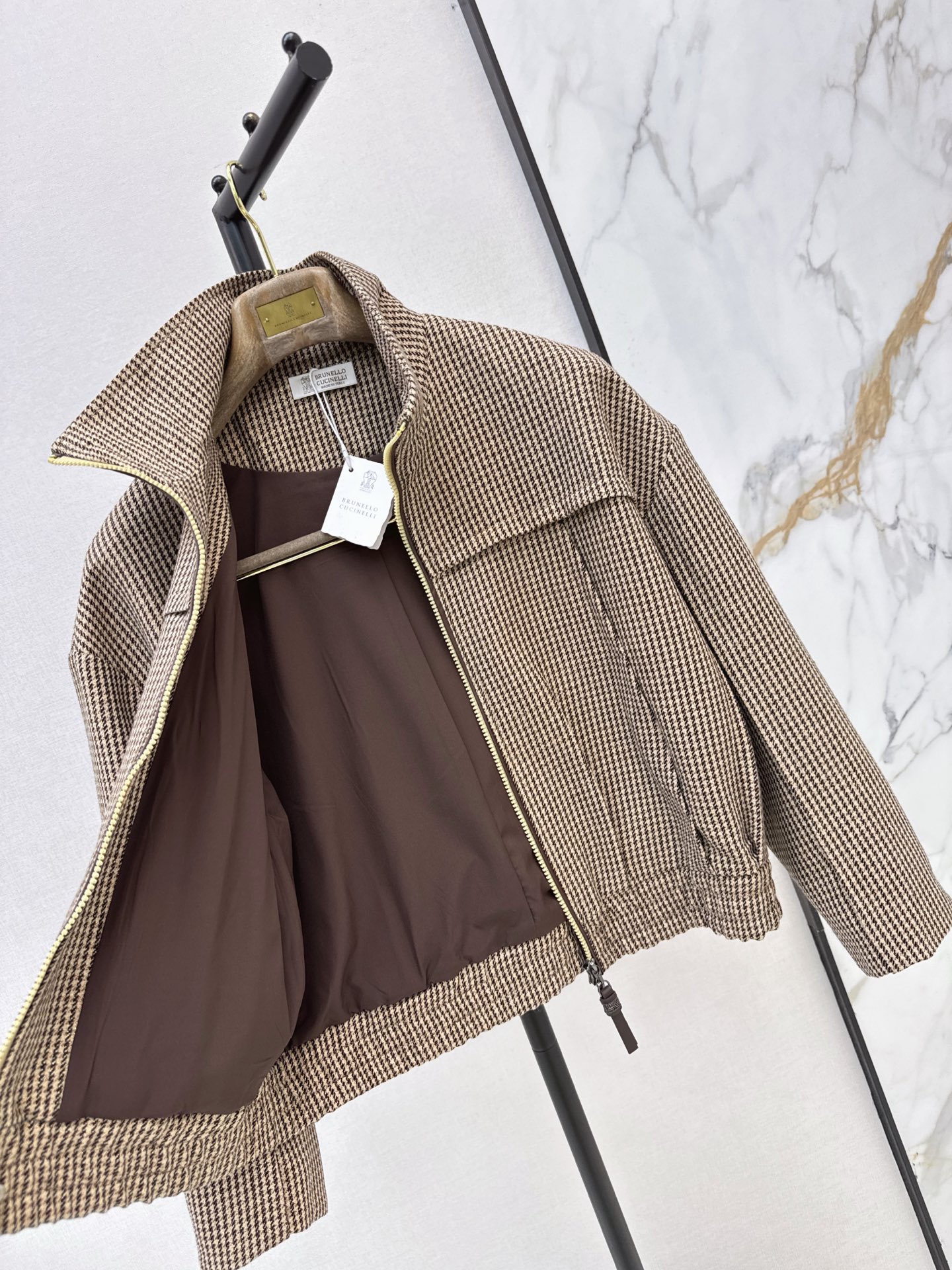 Brun 26fw houndstooth jacket