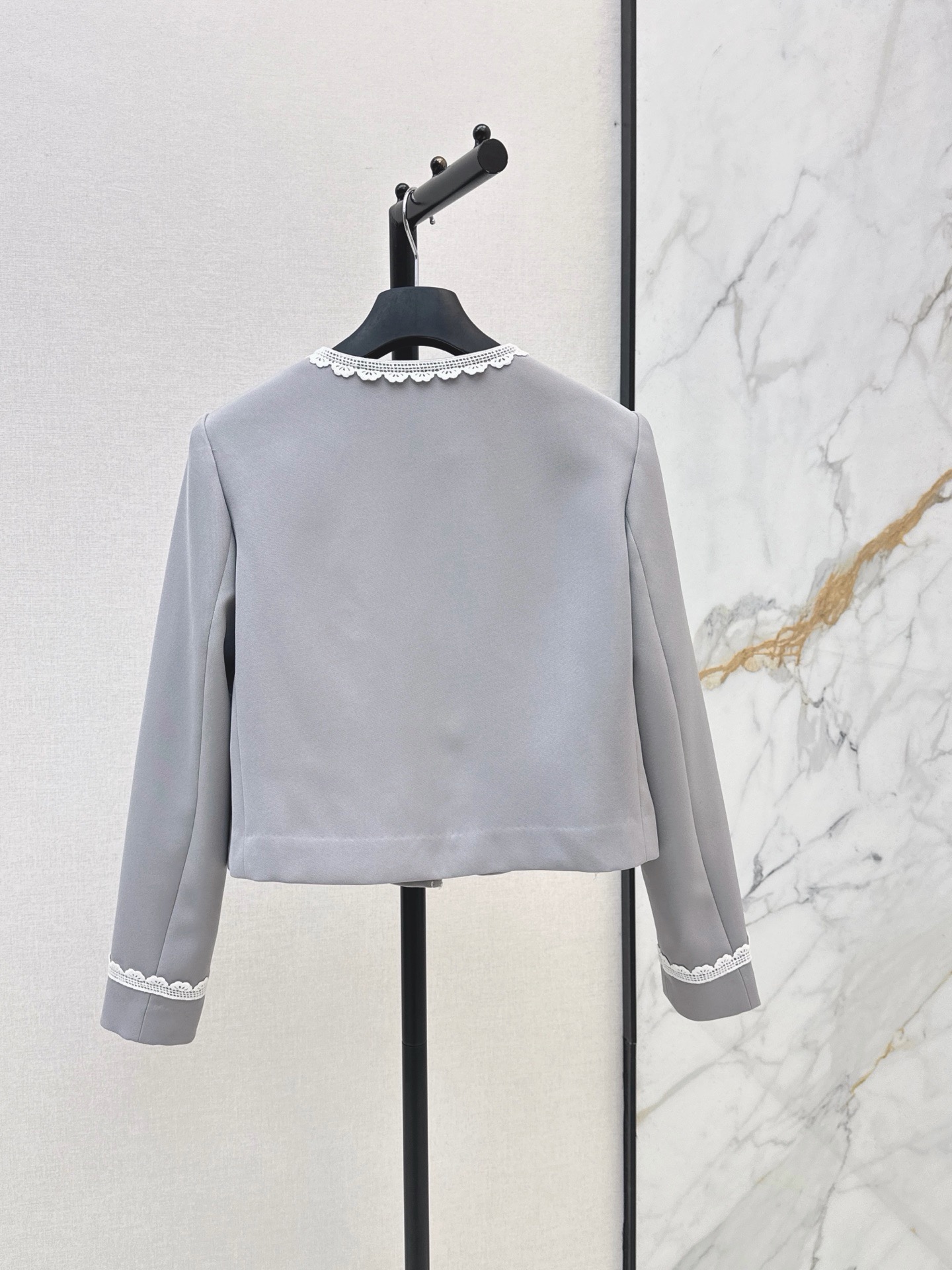 CD 26fw lace-trim cropped jacket