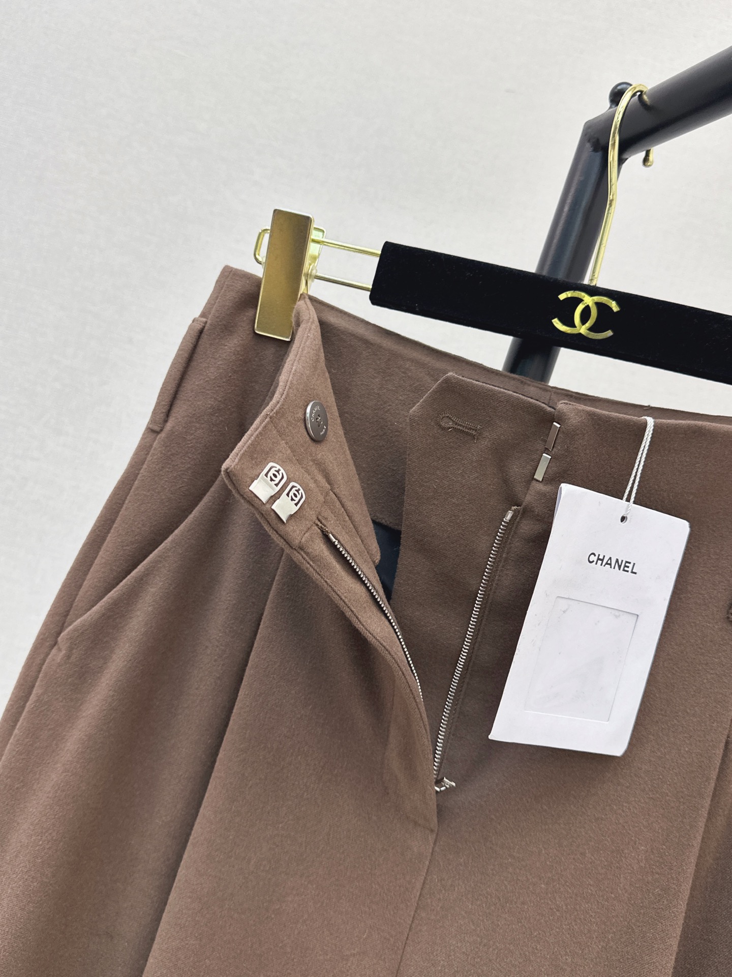 Chan 26fw wool wide-leg pants
