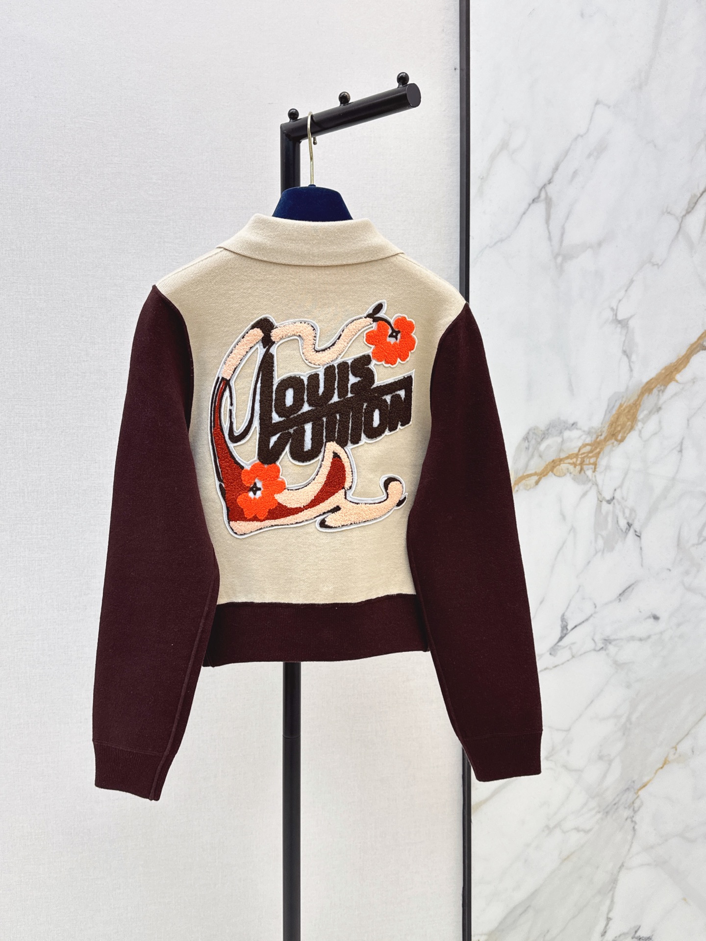 Loui 26fw contract knit bomber jacket